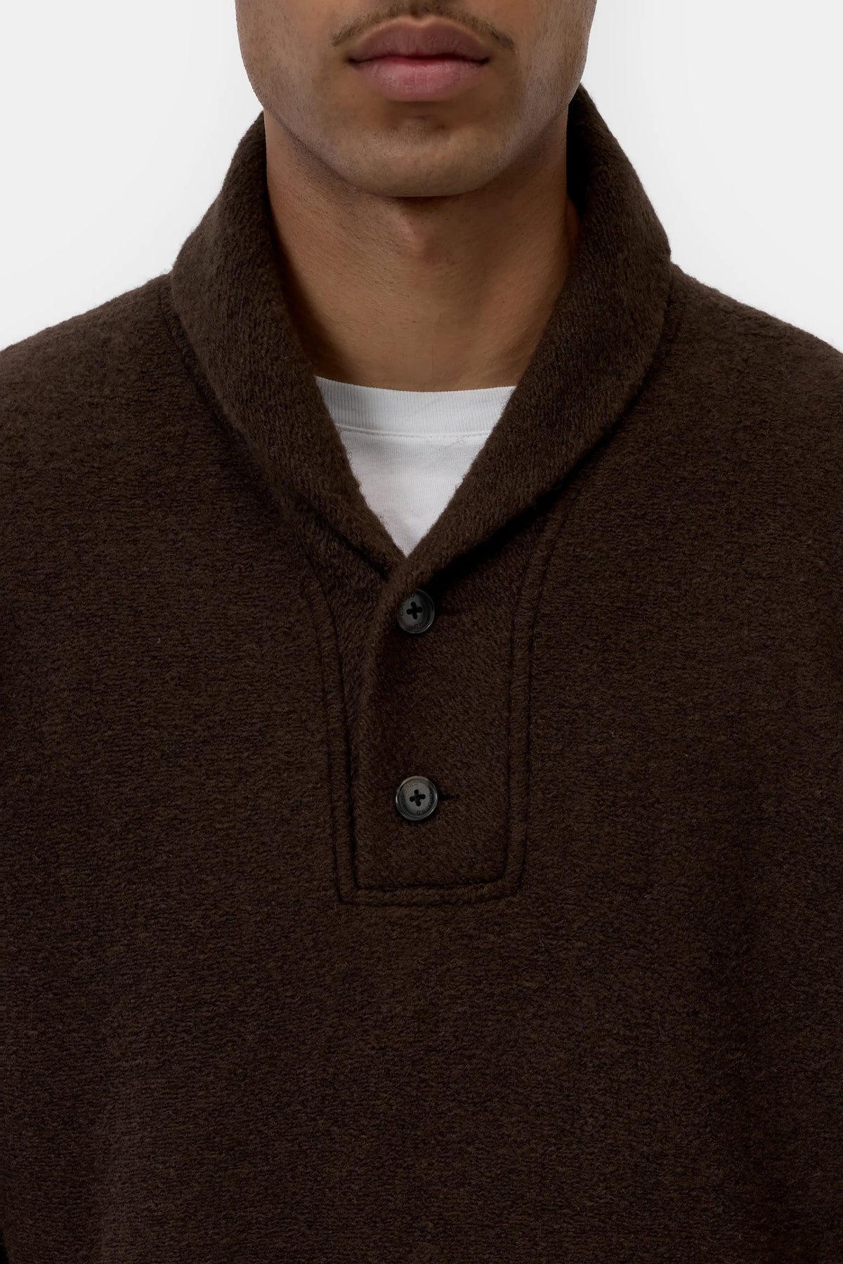 Closed Wool Fleece Sweatshirt - Espresso Brown Men's Tops - Sloane Boutique