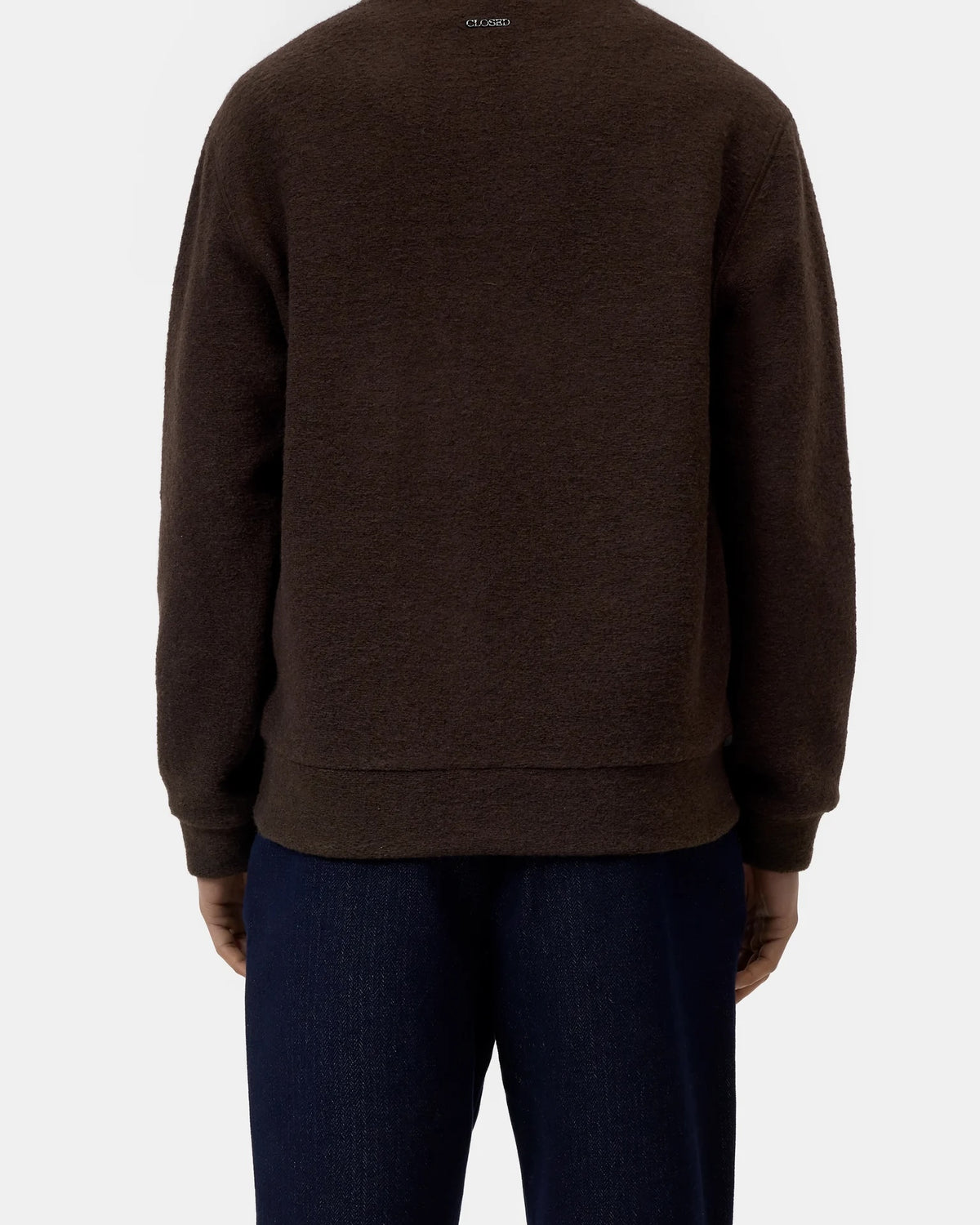 Closed Wool Fleece Sweatshirt - Espresso Brown Men's Tops - Sloane Boutique