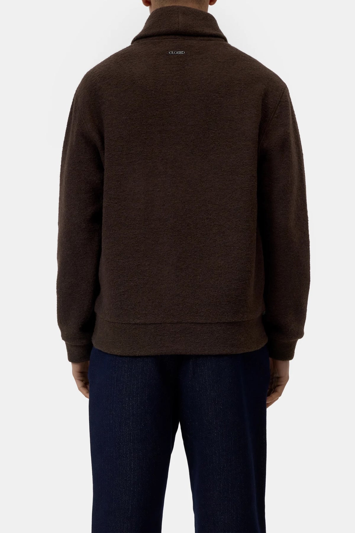 Closed Wool Fleece Sweatshirt - Espresso Brown Men's Tops - Sloane Boutique
