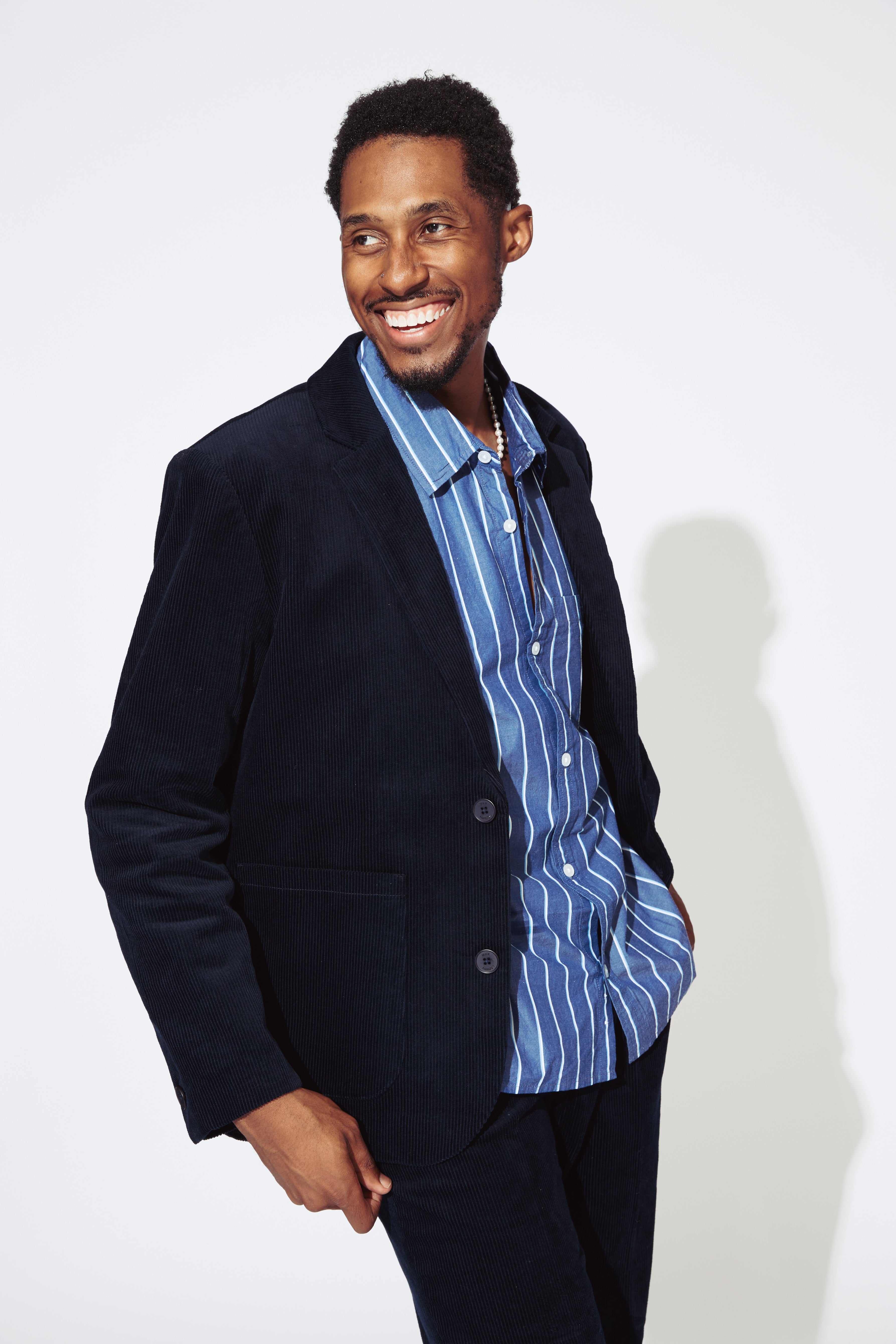 Corridor Men's Stripe LS Shirt - Blue Men's Tops - Sloane Boutique