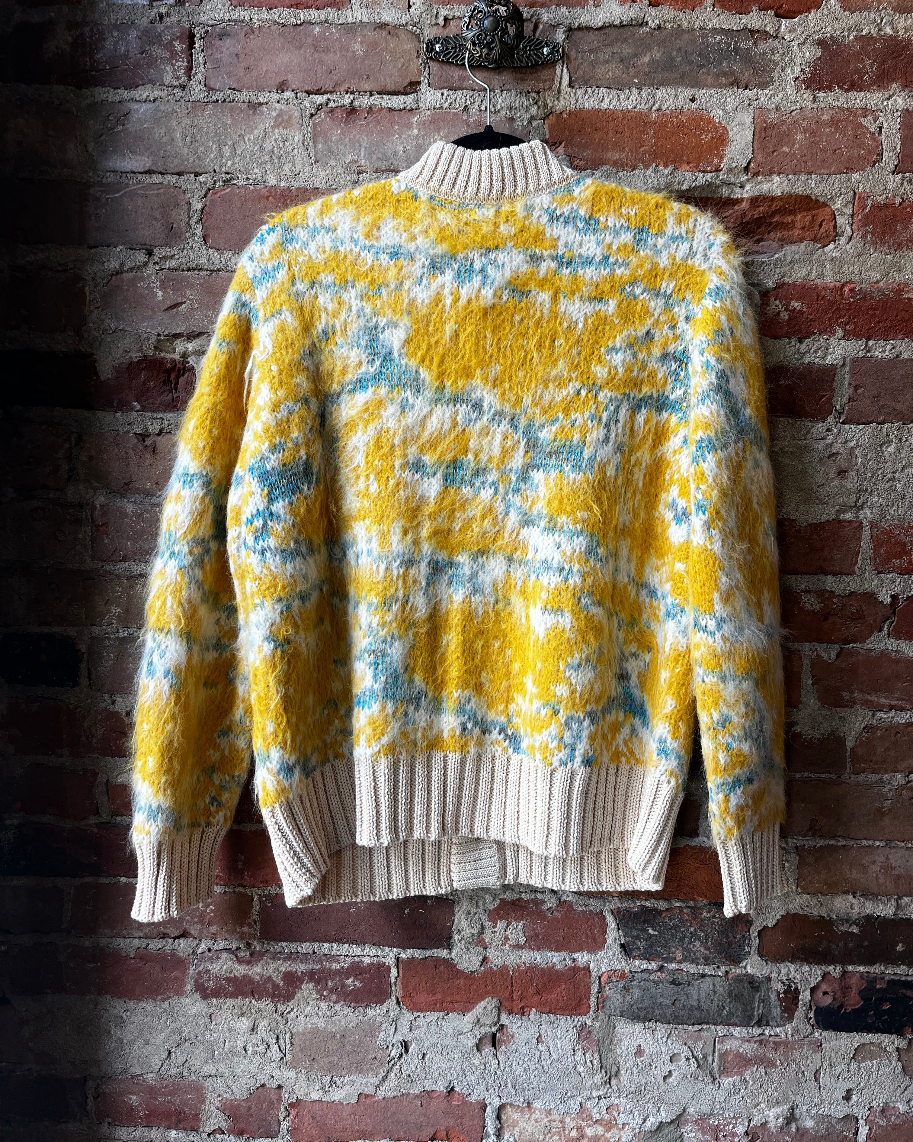 Corridor Mohair Camo Cardigan - Yellow Men's Tops - Sloane Boutique