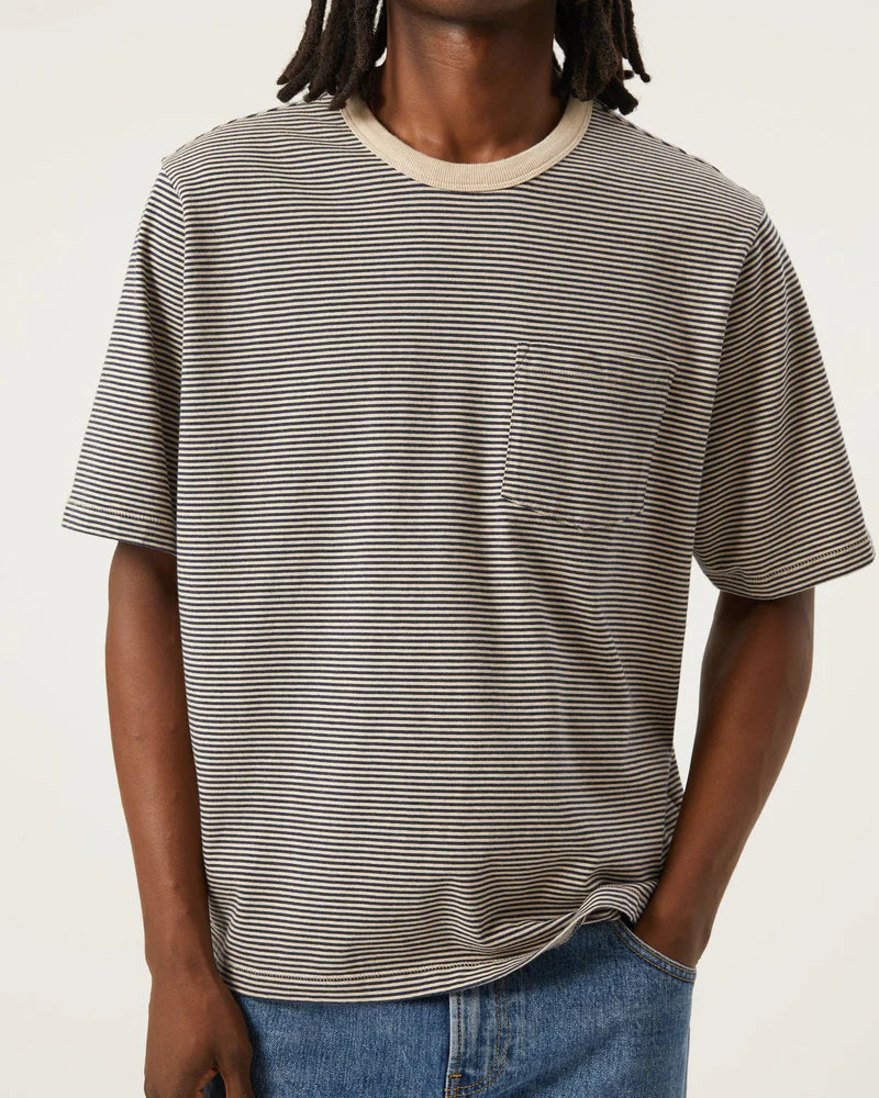 Corridor Stripe Tee - Navy Men's Tops - Sloane Boutique