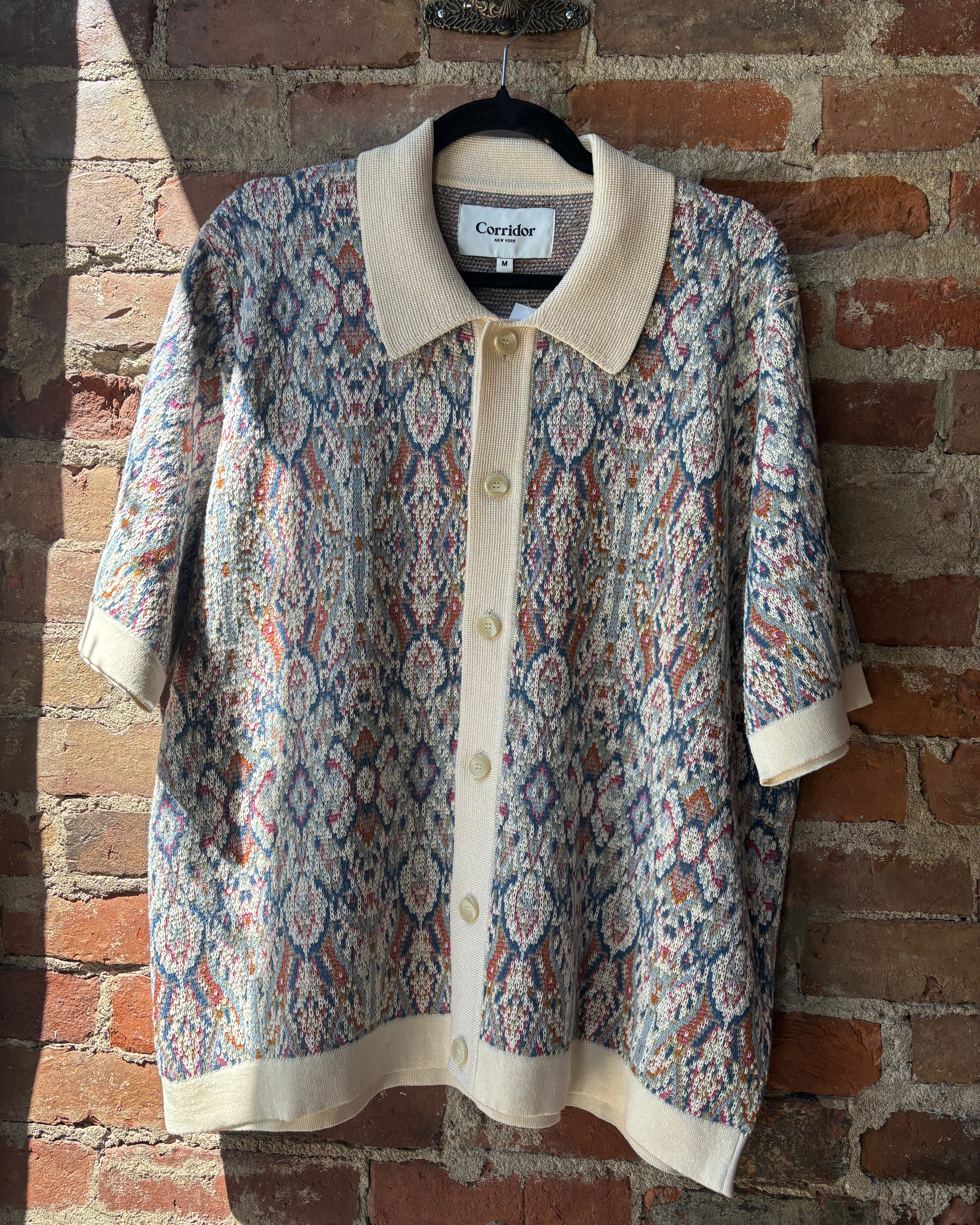 Corridor Trance Knit Shirt - Natural Men's Tops - Sloane Boutique