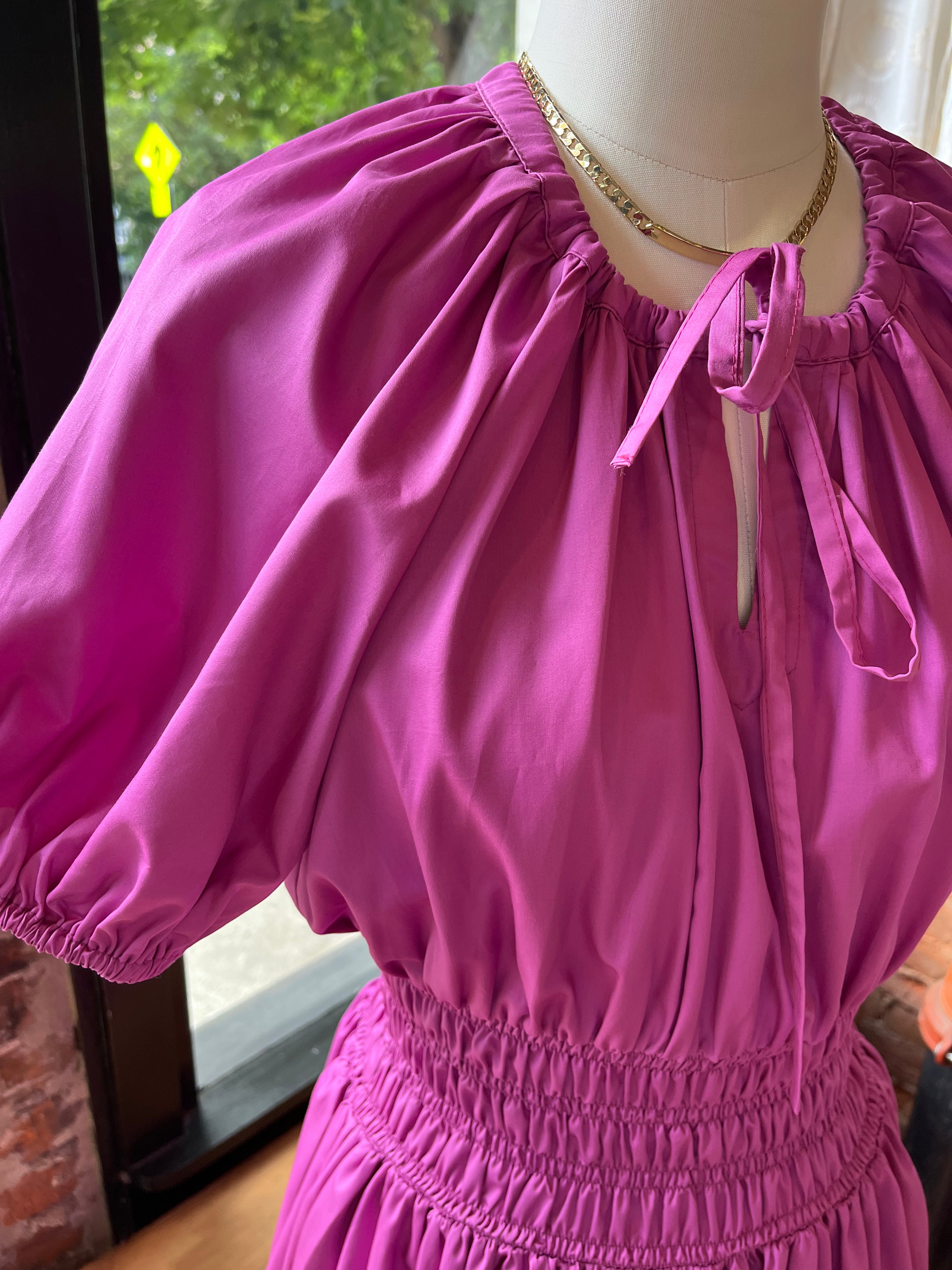 Devotion Rania Midi Dress - Fuchsia Dresses - Sloane Boutique