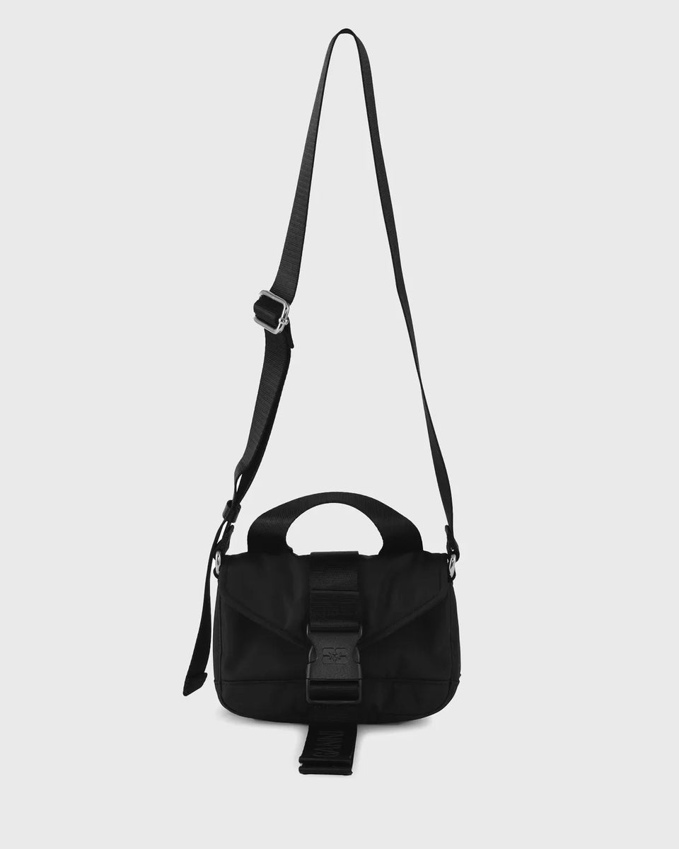 Ganni Recycled Tech Mini Satchel - Black – Sloane Boutique