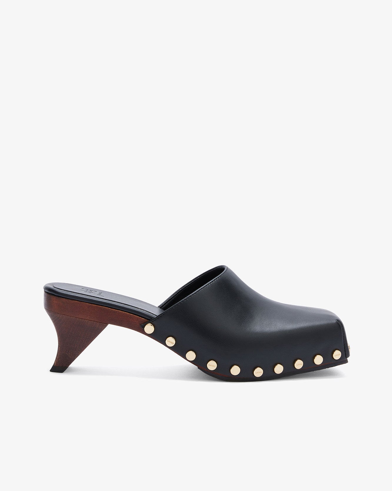 GANNI June Sabot Mule Veg Smooth - Black Women's Shoes - Sloane Boutique