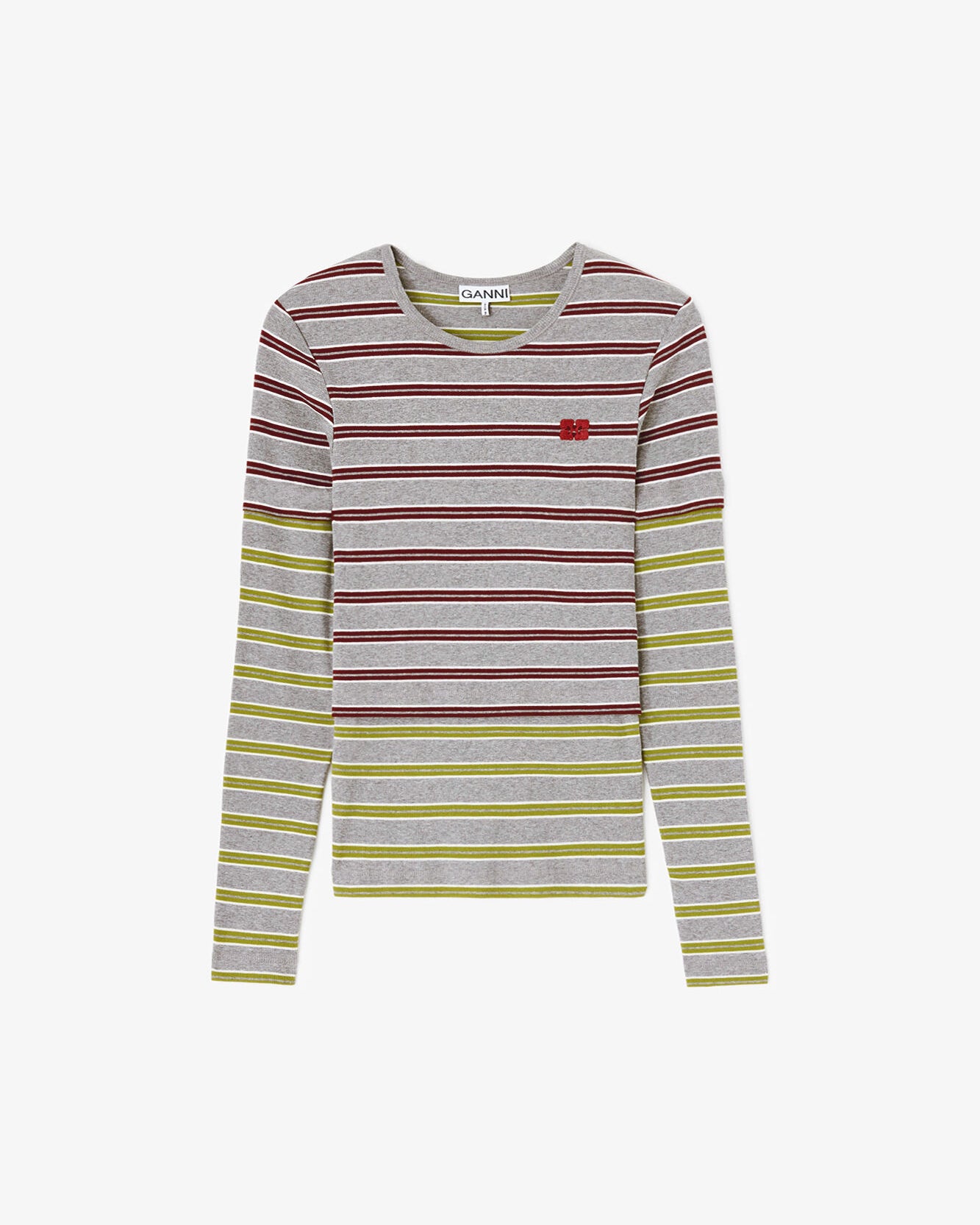 Ganni Long Sleeve Double Layer Top - Port Royale Women's Tops - Sloane Boutique