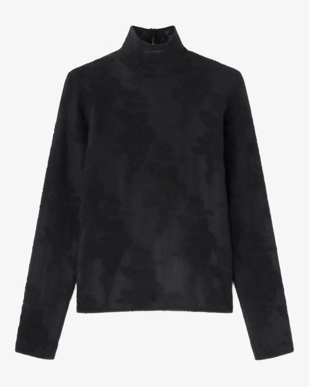Ganni Pleated Turtleneck - Black Women's Tops - Sloane Boutique