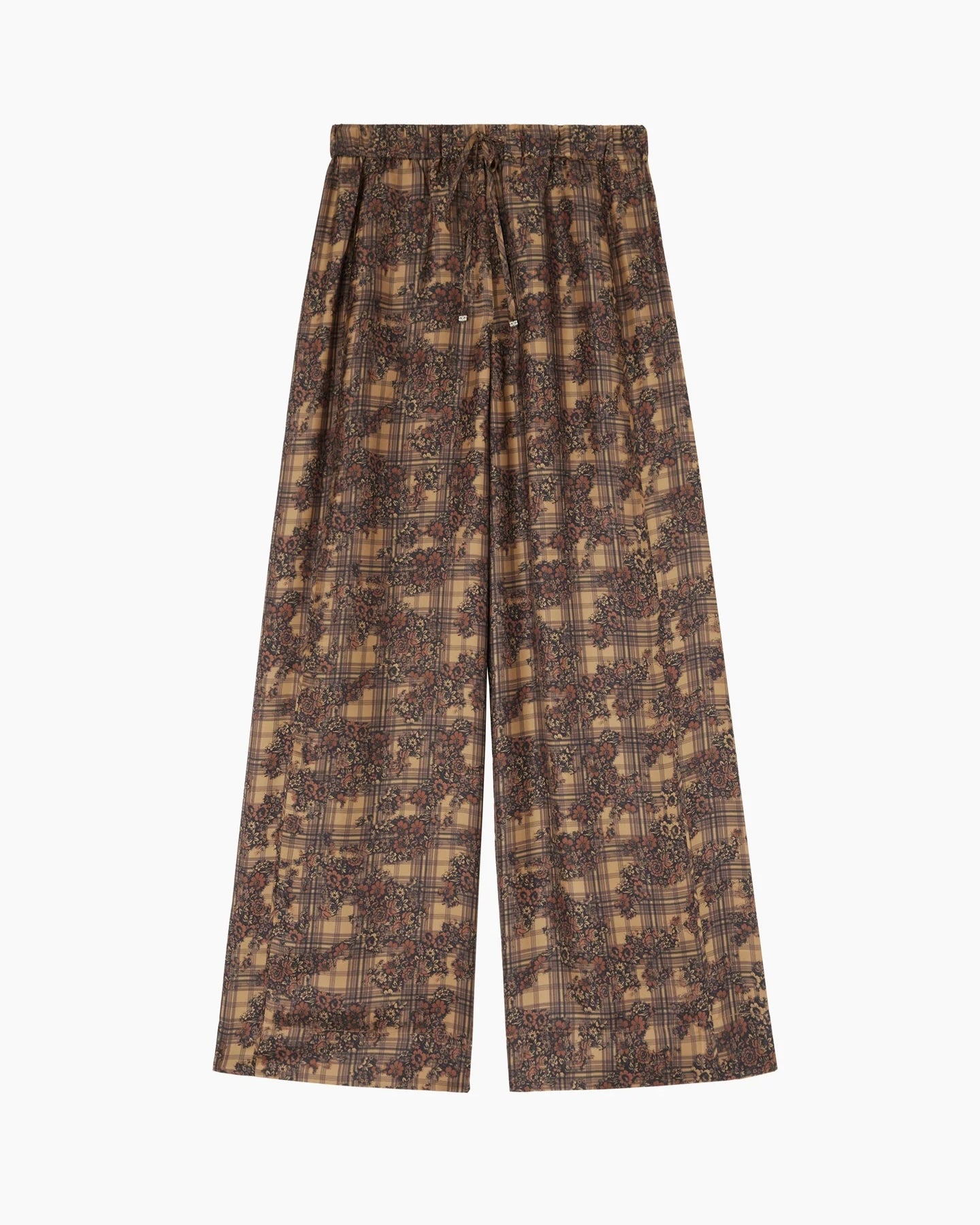 Ganni Printed Silk Twill Pant - Kelp Women's Bottoms - Sloane Boutique