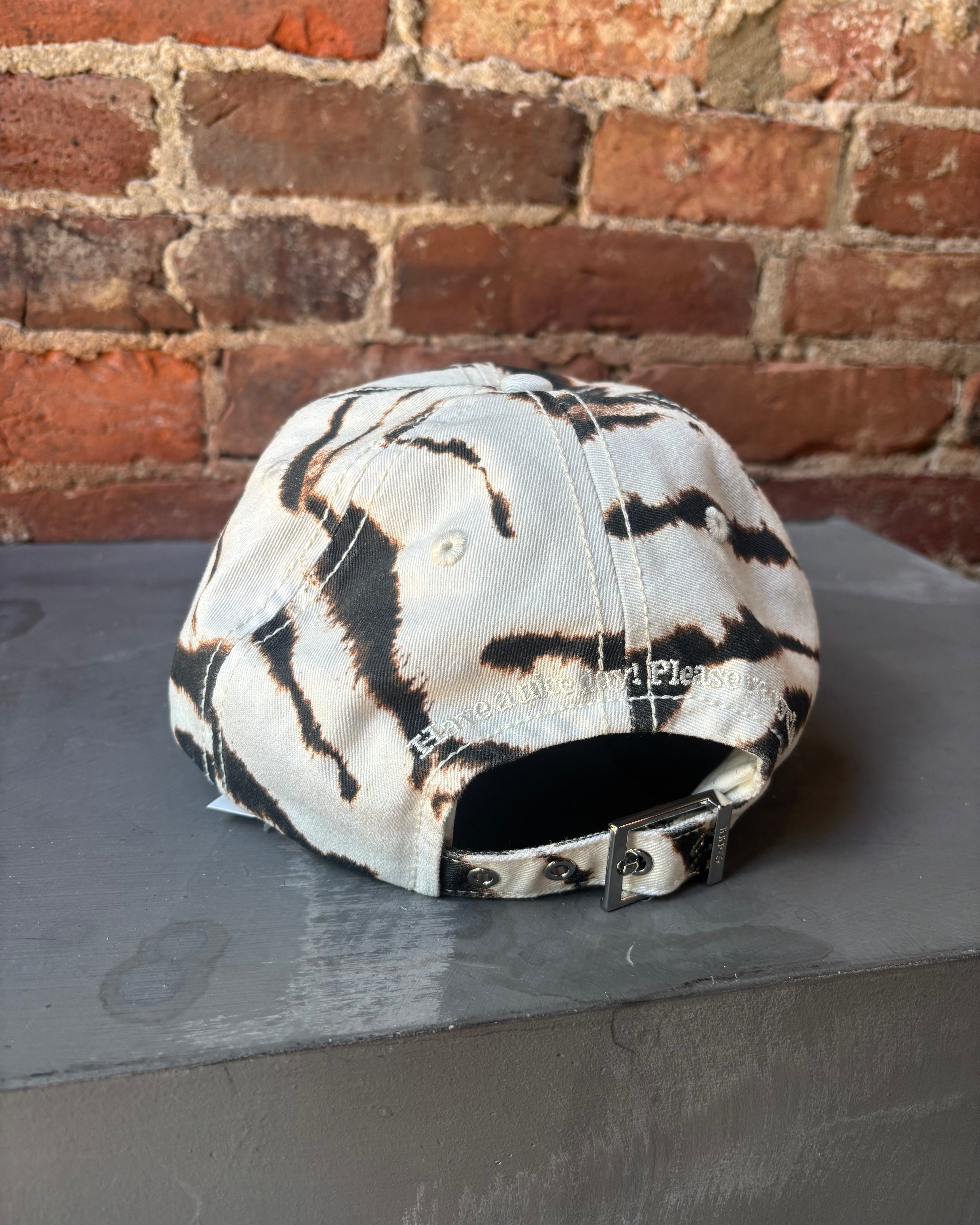 GANNI Printed Washed Cotton Canvas Cap - Egret Accessories - Sloane Boutique