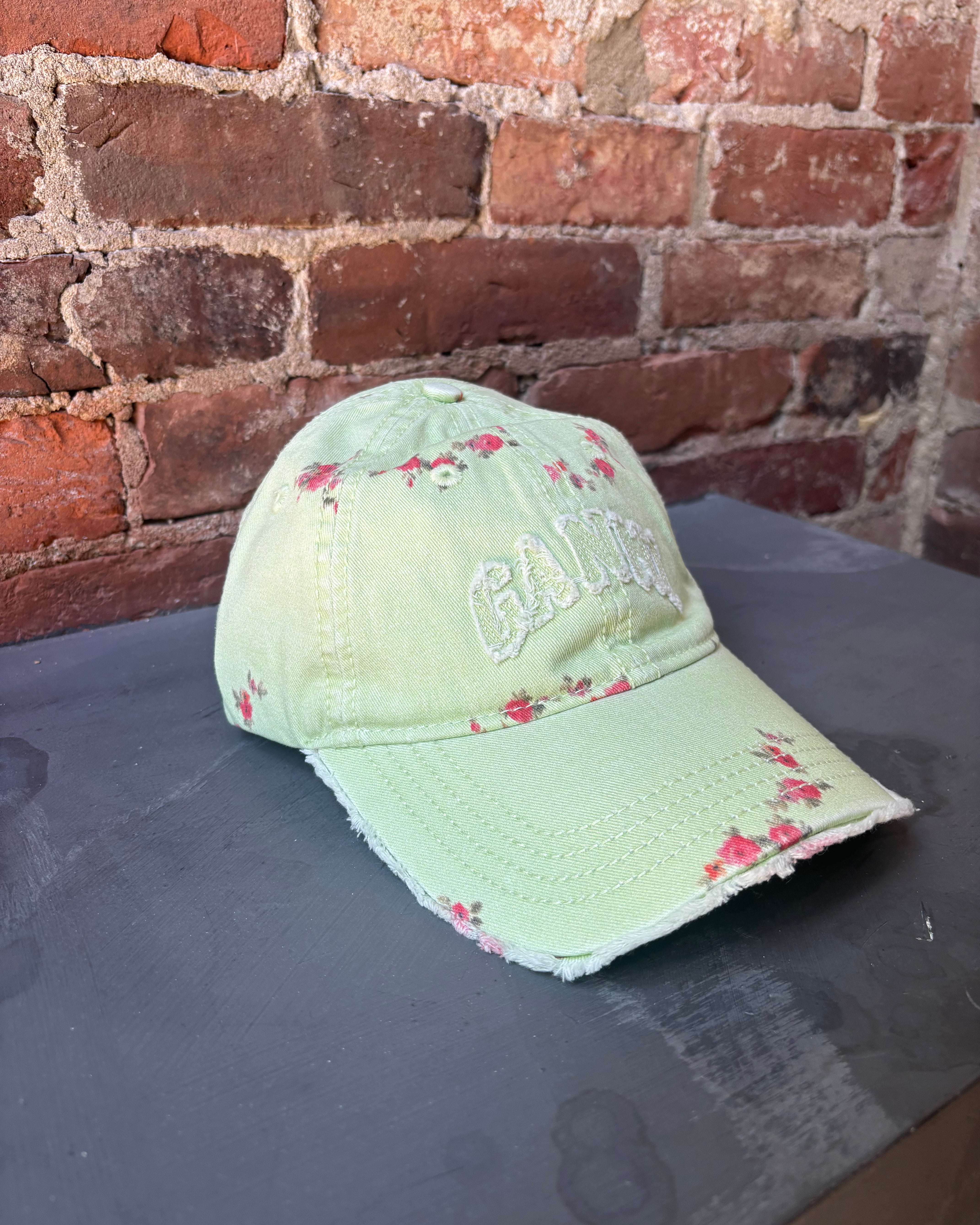 GANNI Printed Washed Cotton Canvas Cap - Seedling Accessories - Sloane Boutique