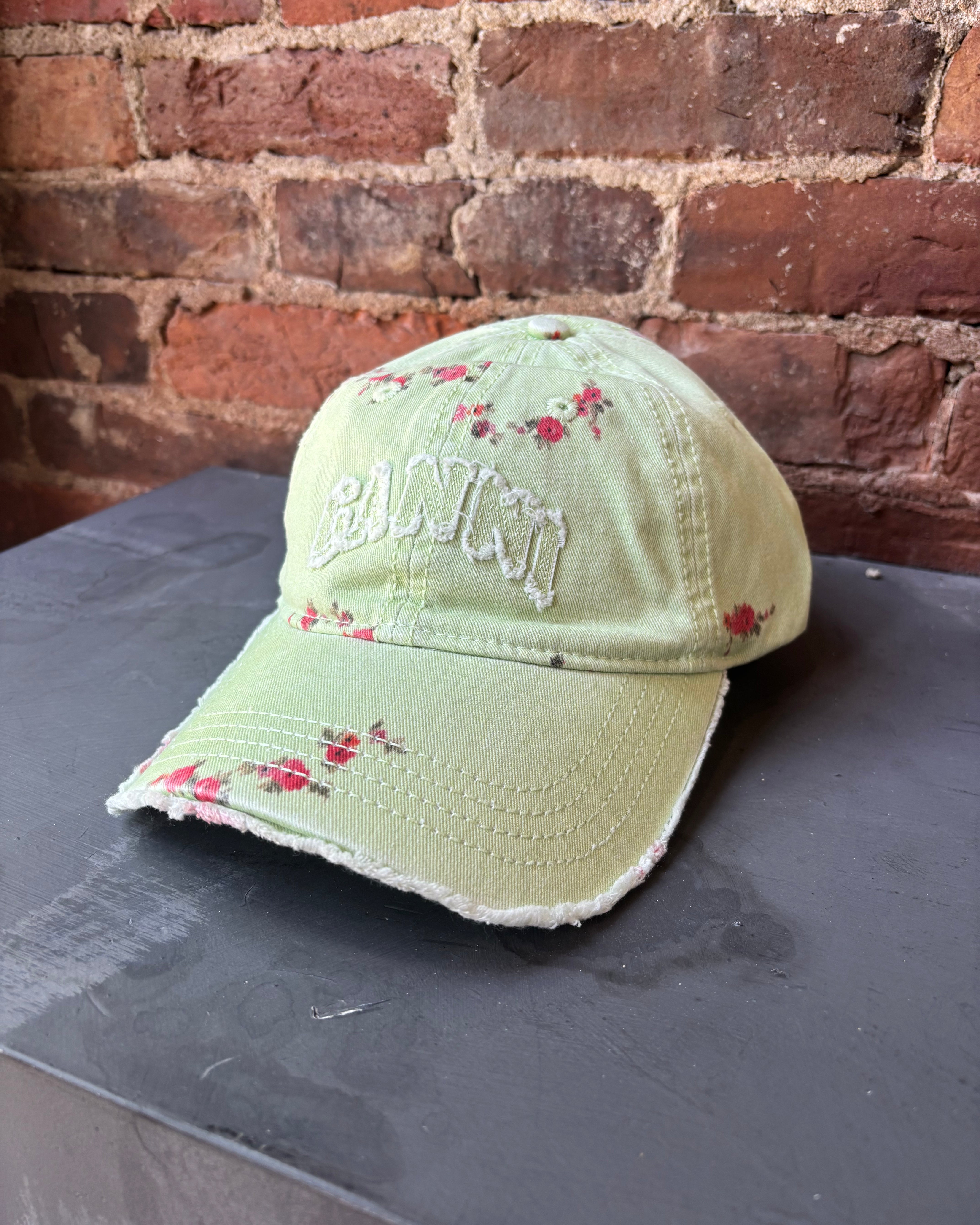 GANNI Printed Washed Cotton Canvas Cap - Seedling Accessories - Sloane Boutique