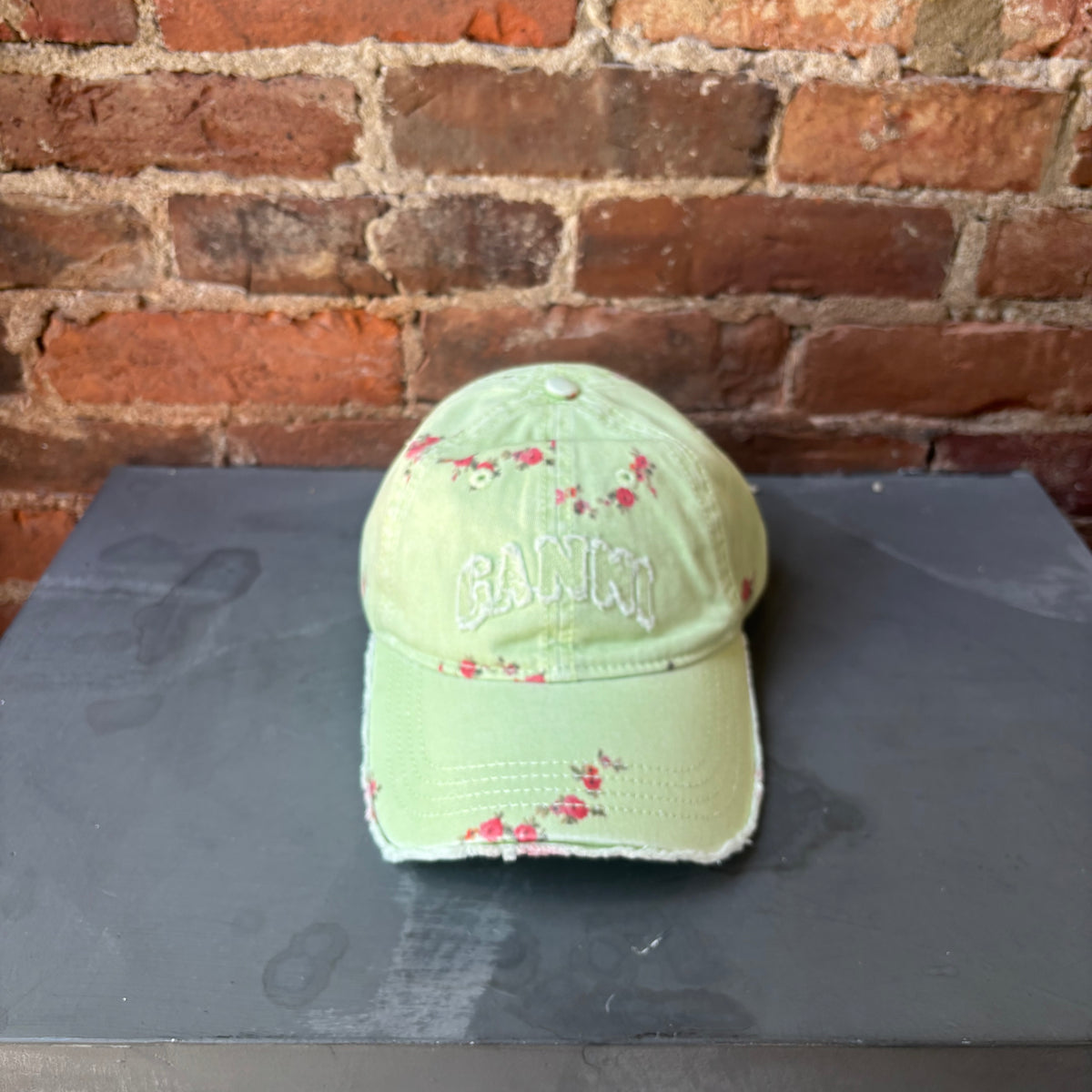 GANNI Printed Washed Cotton Canvas Cap - Seedling – Sloane Boutique