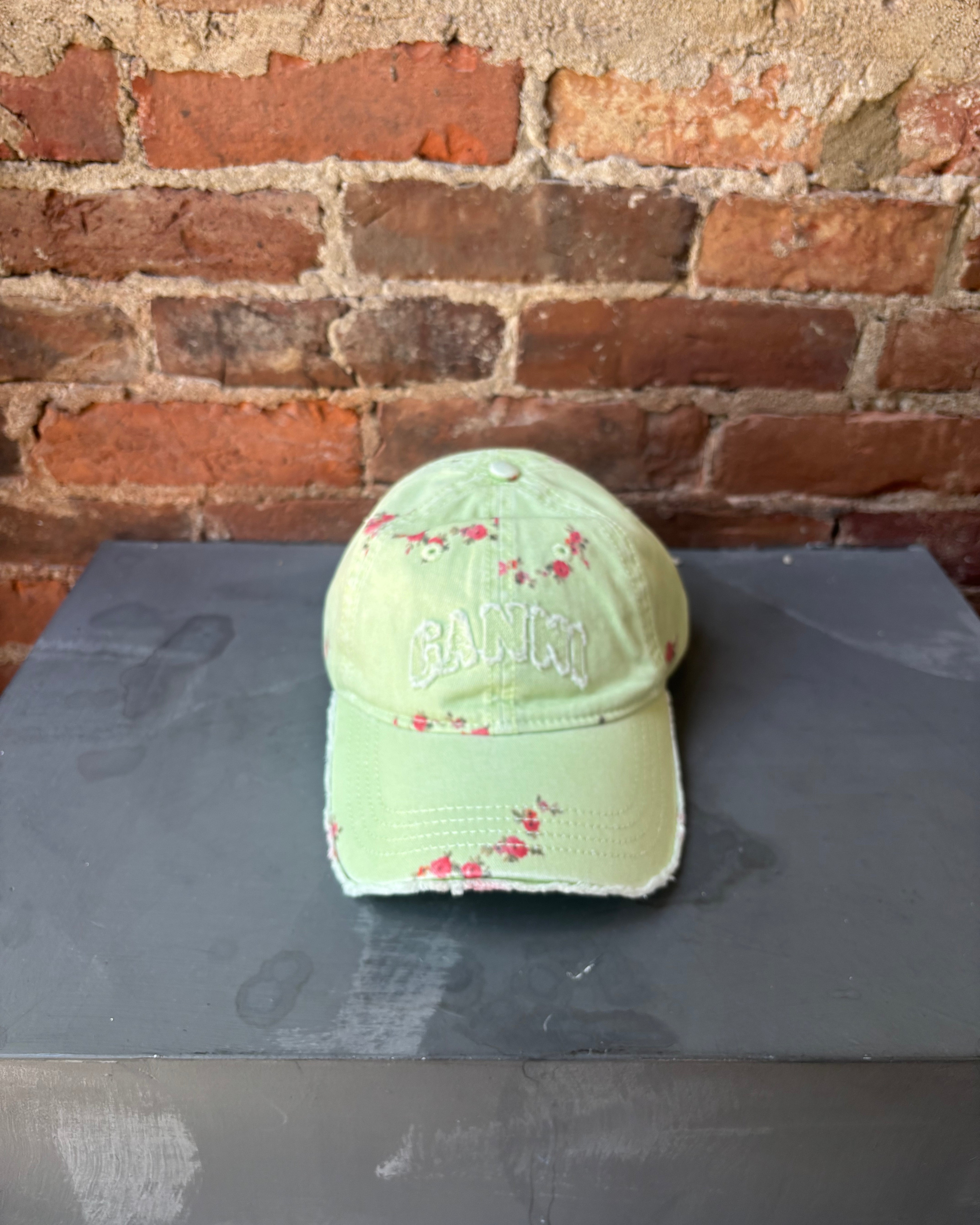 GANNI Printed Washed Cotton Canvas Cap - Seedling Accessories - Sloane Boutique