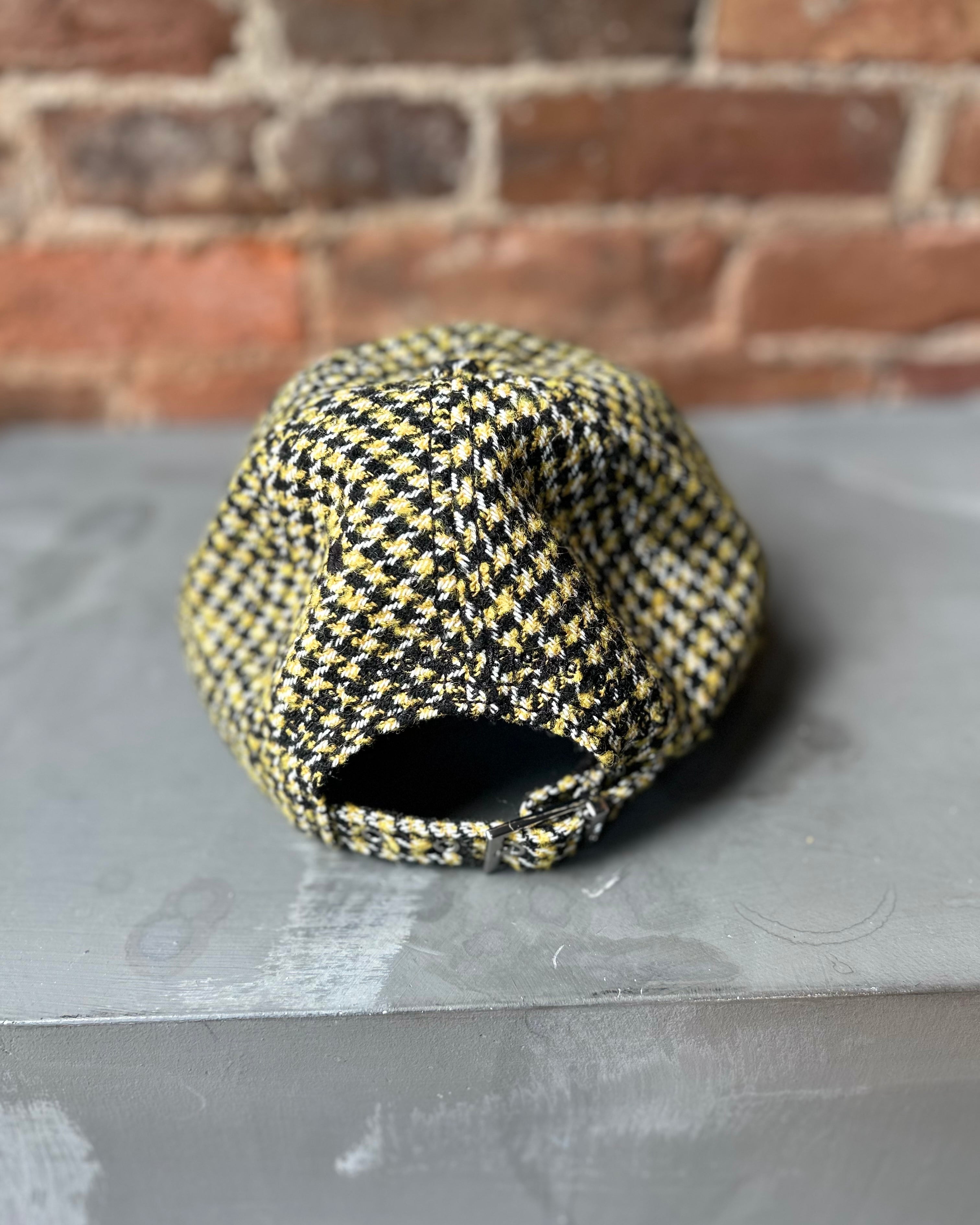 Ganni Wool Check Cap - Blazing Yellow Accessories - Sloane Boutique