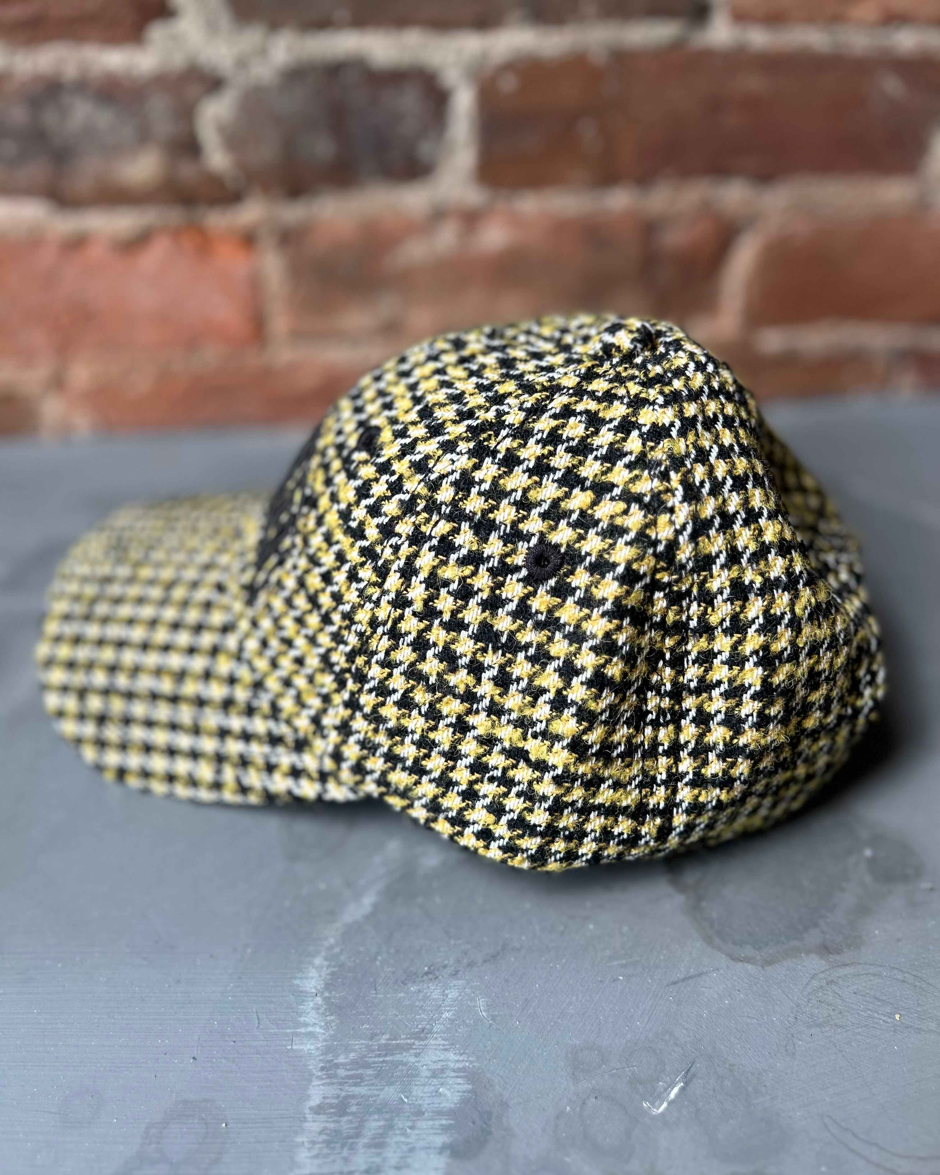 Ganni Wool Check Cap - Blazing Yellow Accessories - Sloane Boutique