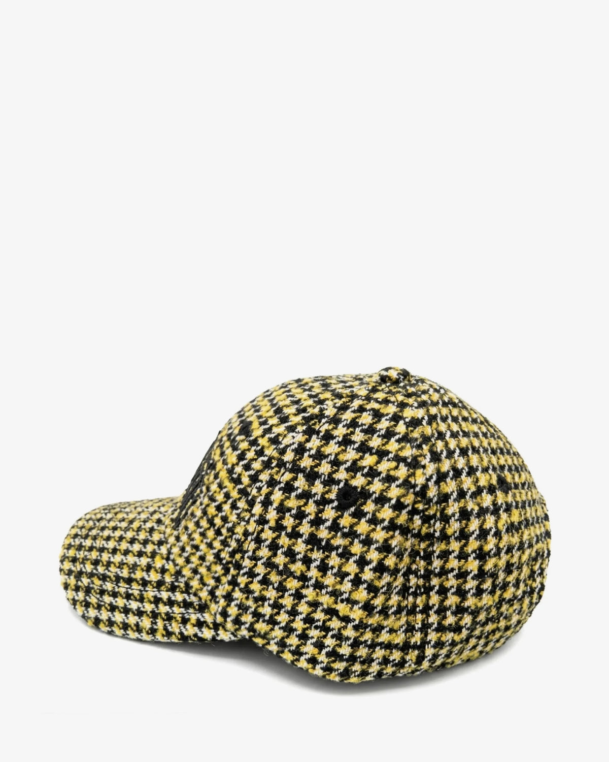 Ganni Wool Check Cap - Blazing Yellow Accessories - Sloane Boutique