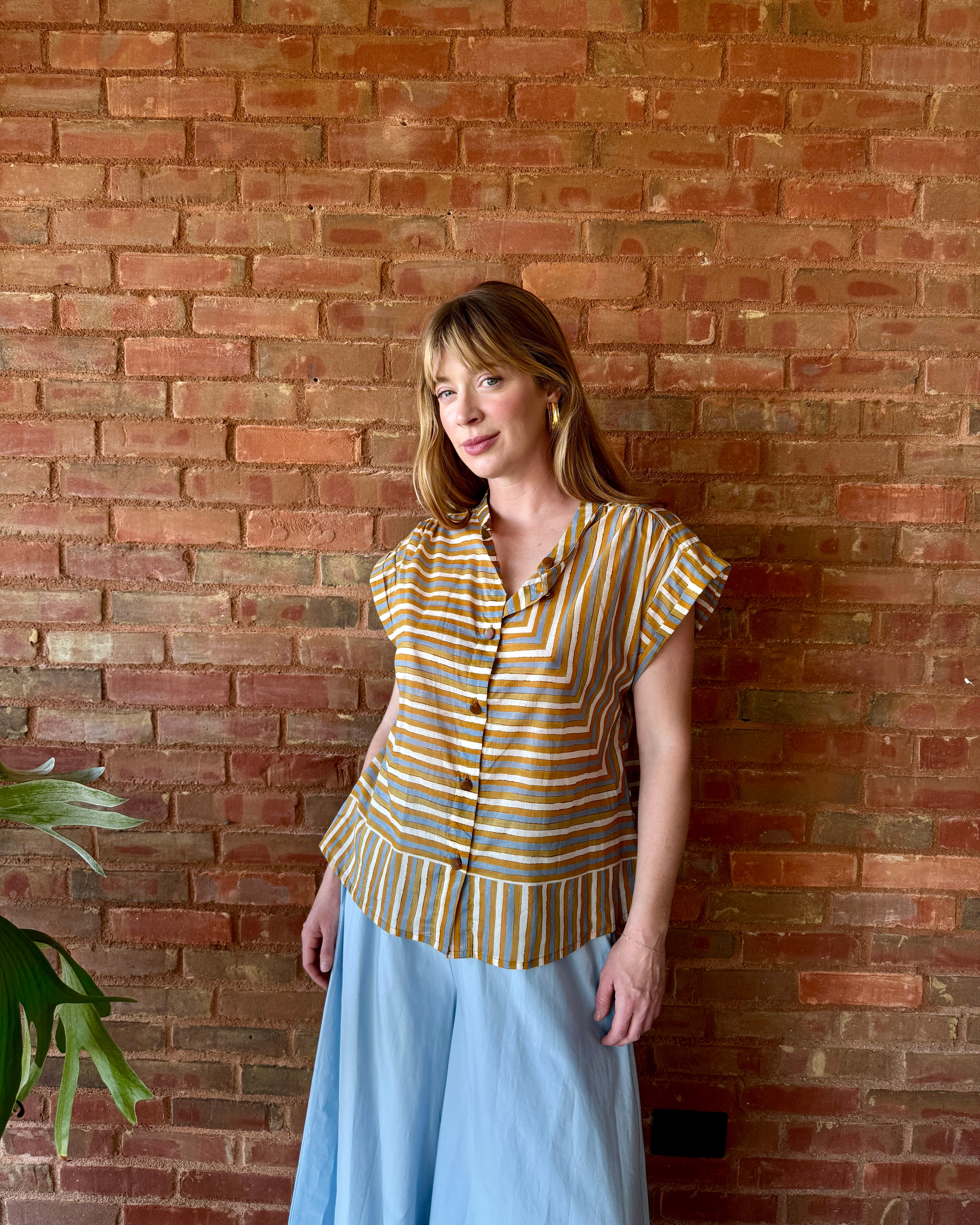 HOD Paris Amandine Shirt - Babel Caramel Women's Tops - Sloane Boutique
