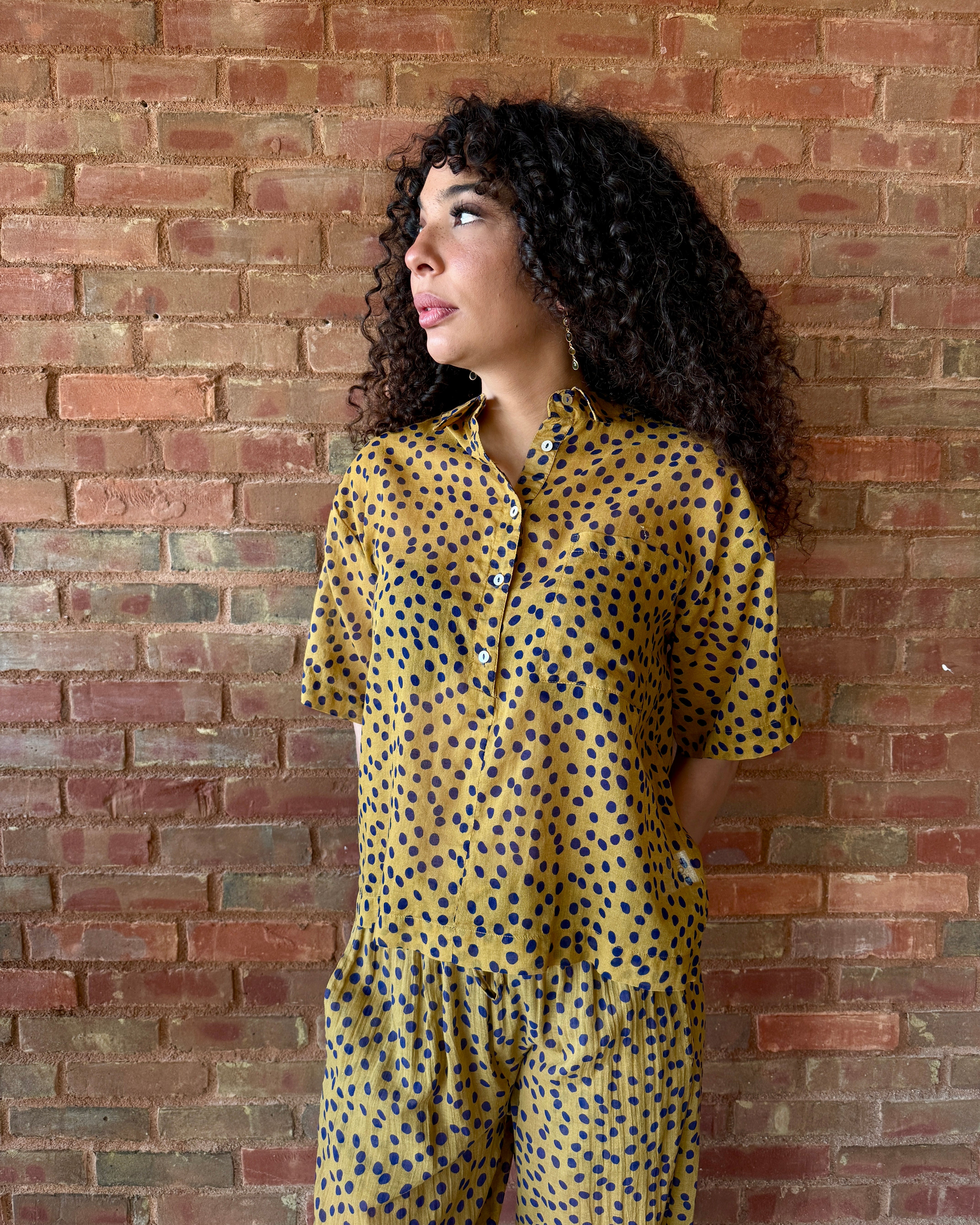 HOD Paris Caroline Shirt - Polka Honey Women's Tops - Sloane Boutique