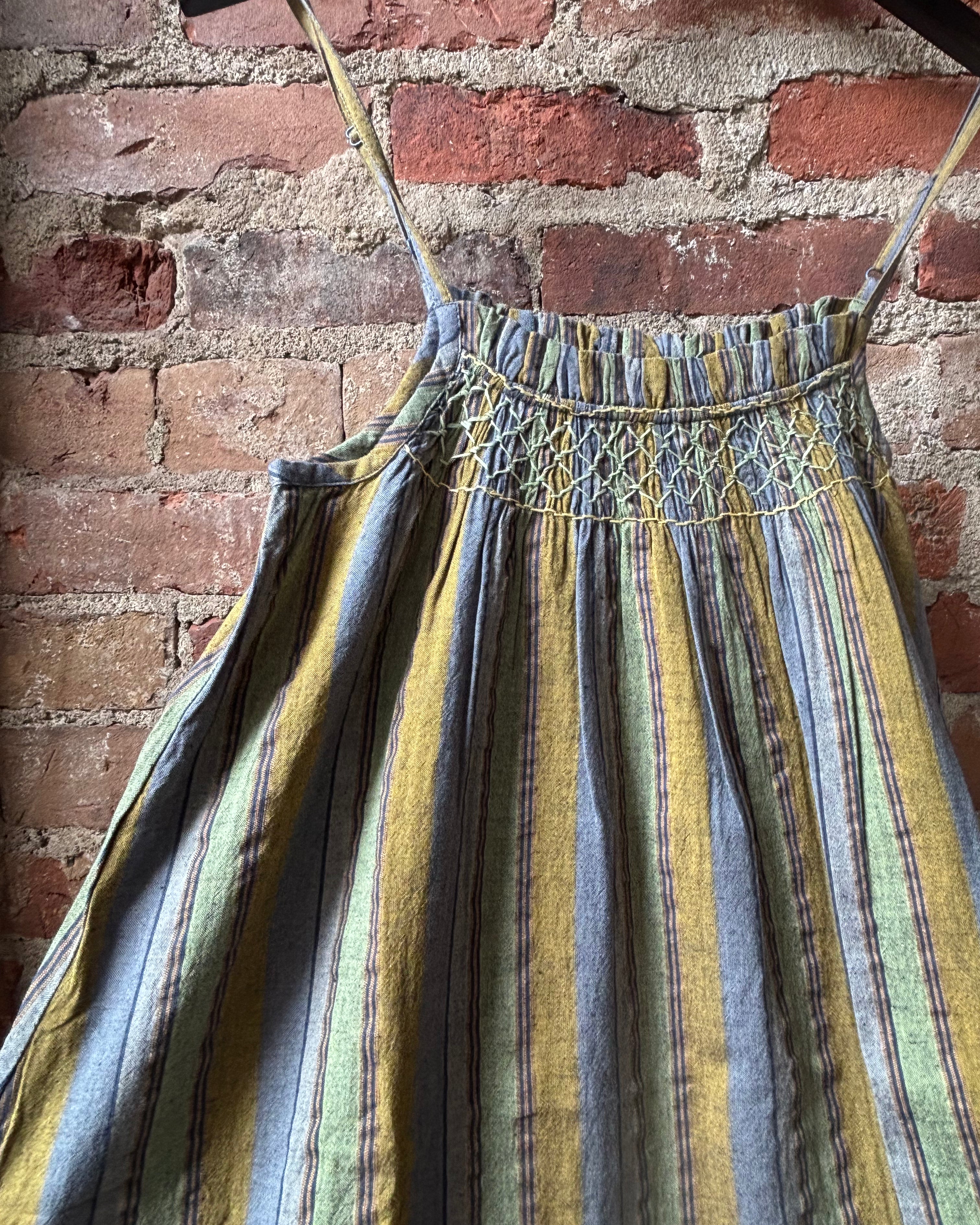 HOD Paris Lexima Dress - Green Stripe Dresses - Sloane Boutique