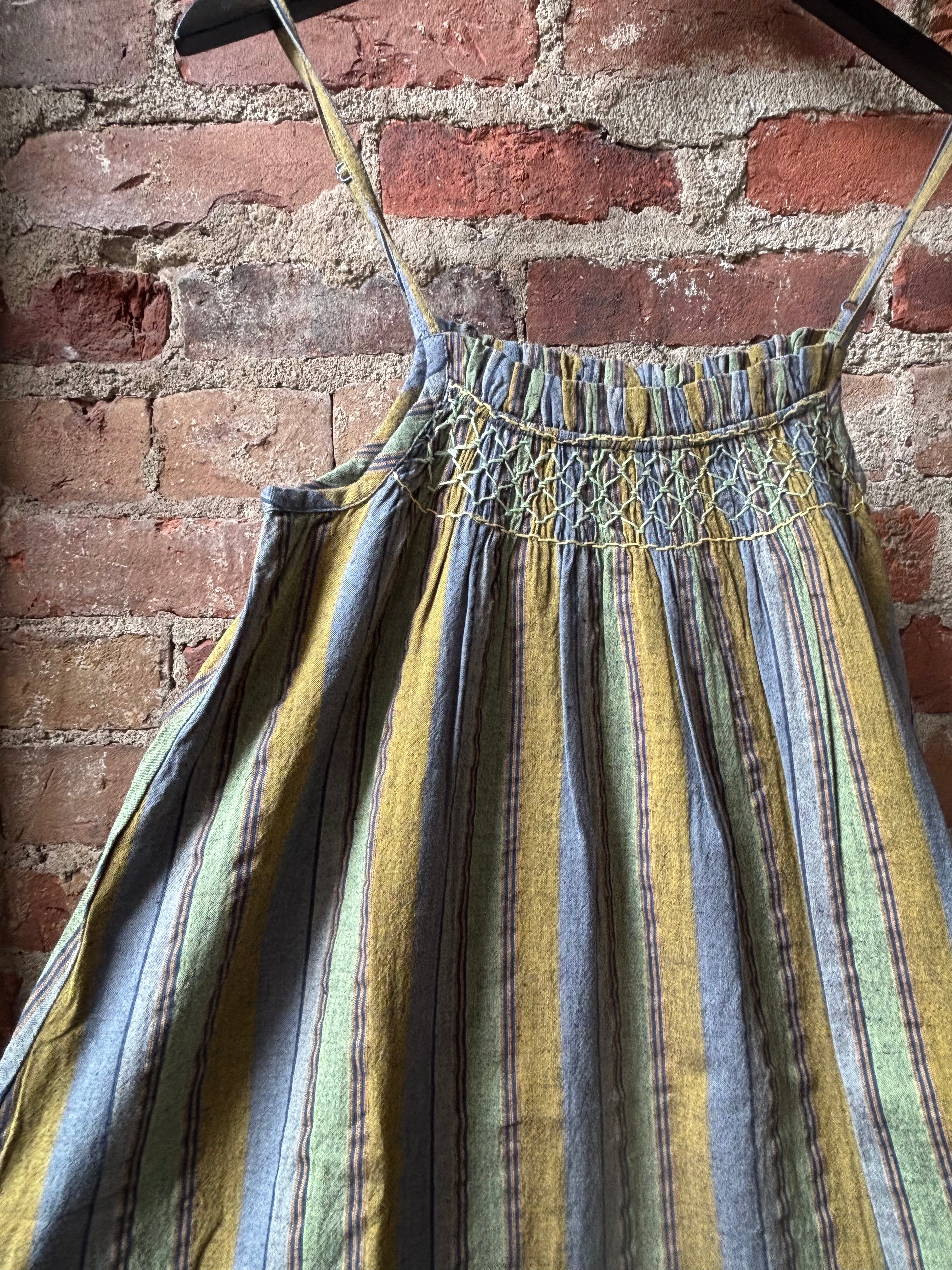 HOD Paris Lexima Dress - Green Stripe Dresses - Sloane Boutique