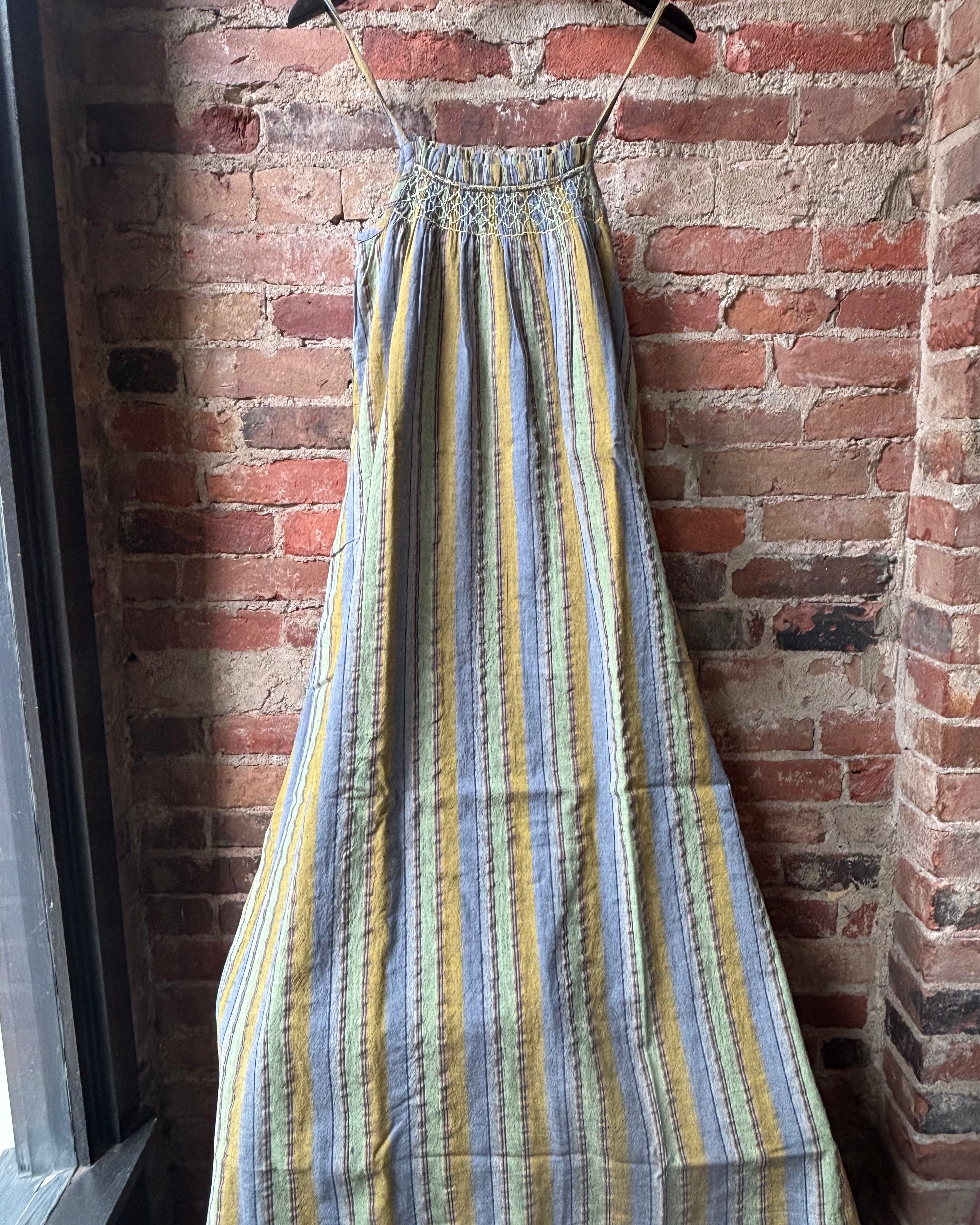 HOD Paris Lexima Dress - Green Stripe Dresses - Sloane Boutique