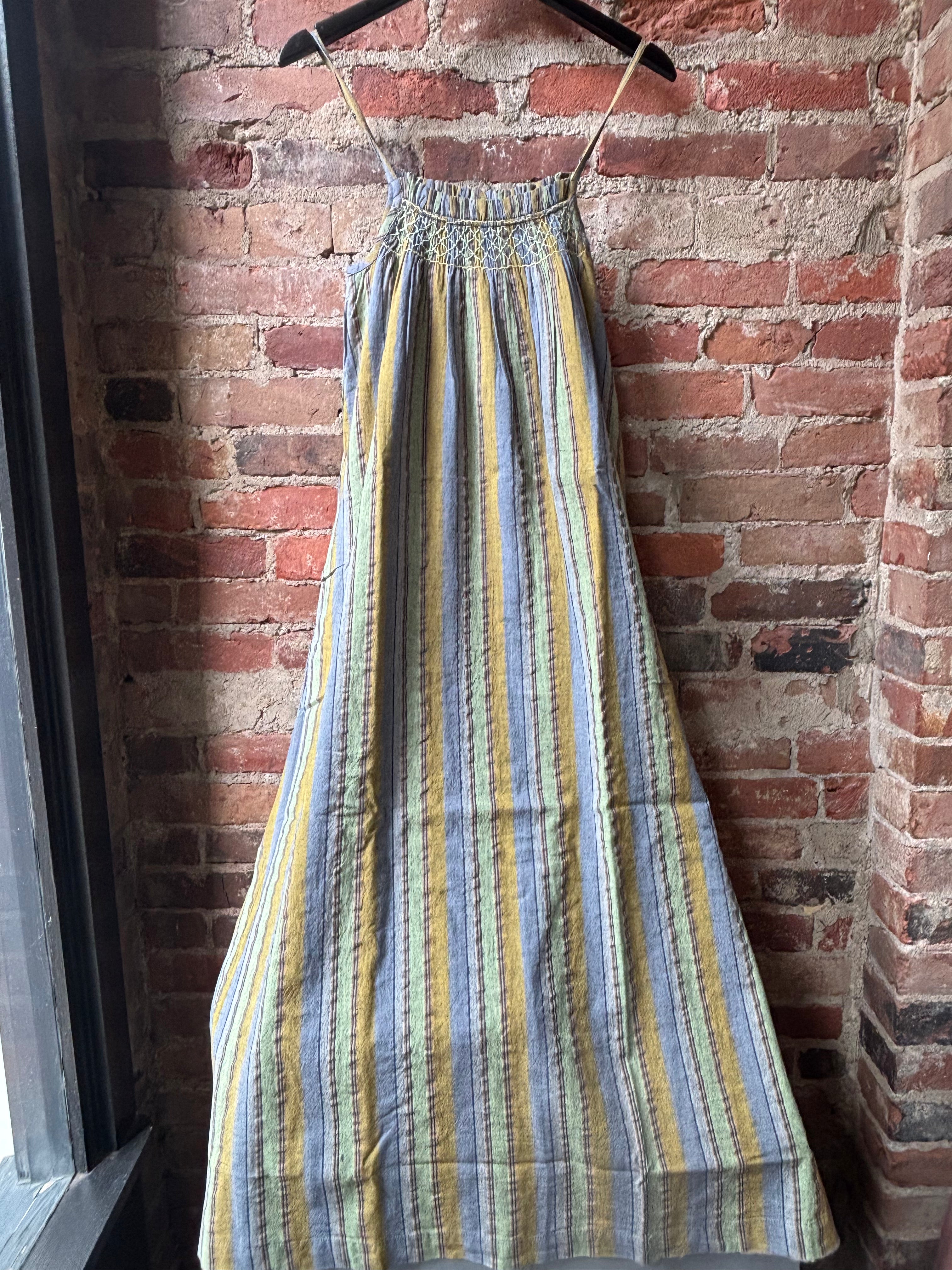 HOD Paris Lexima Dress - Green Stripe Dresses - Sloane Boutique