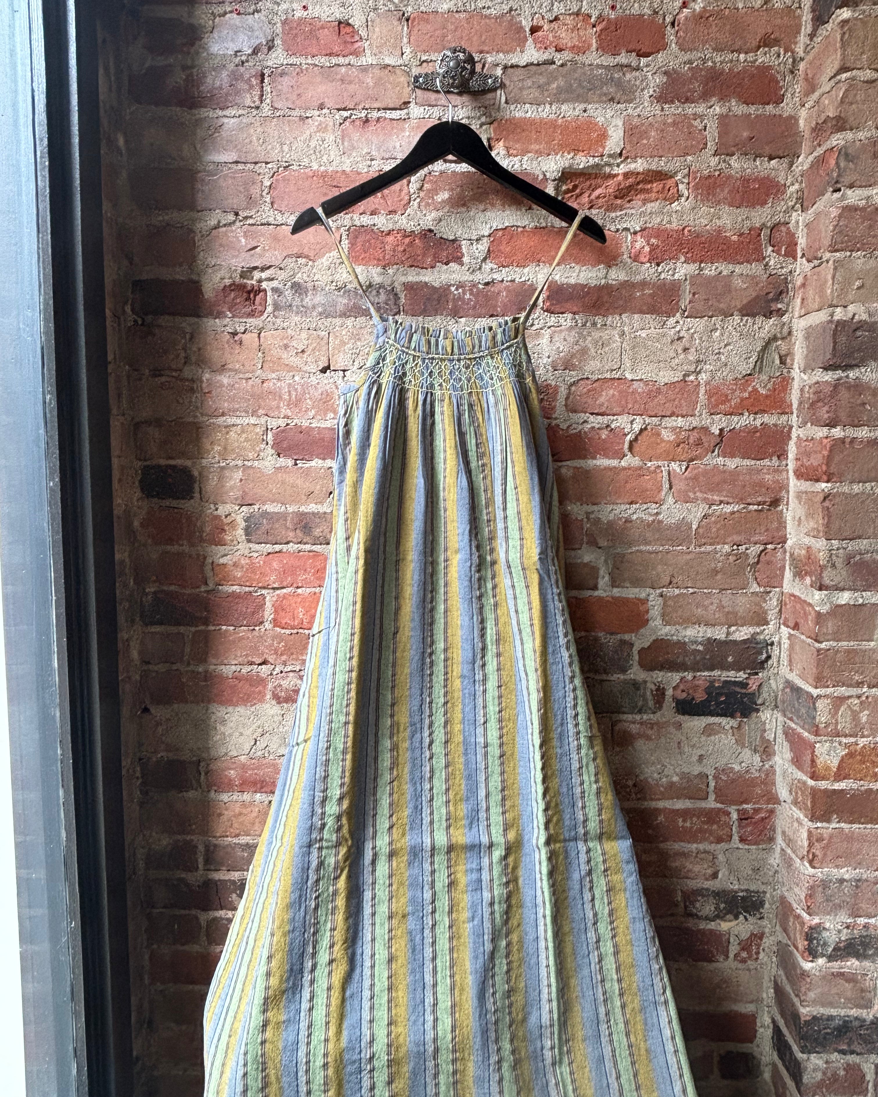 HOD Paris Lexima Dress - Green Stripe Dresses - Sloane Boutique