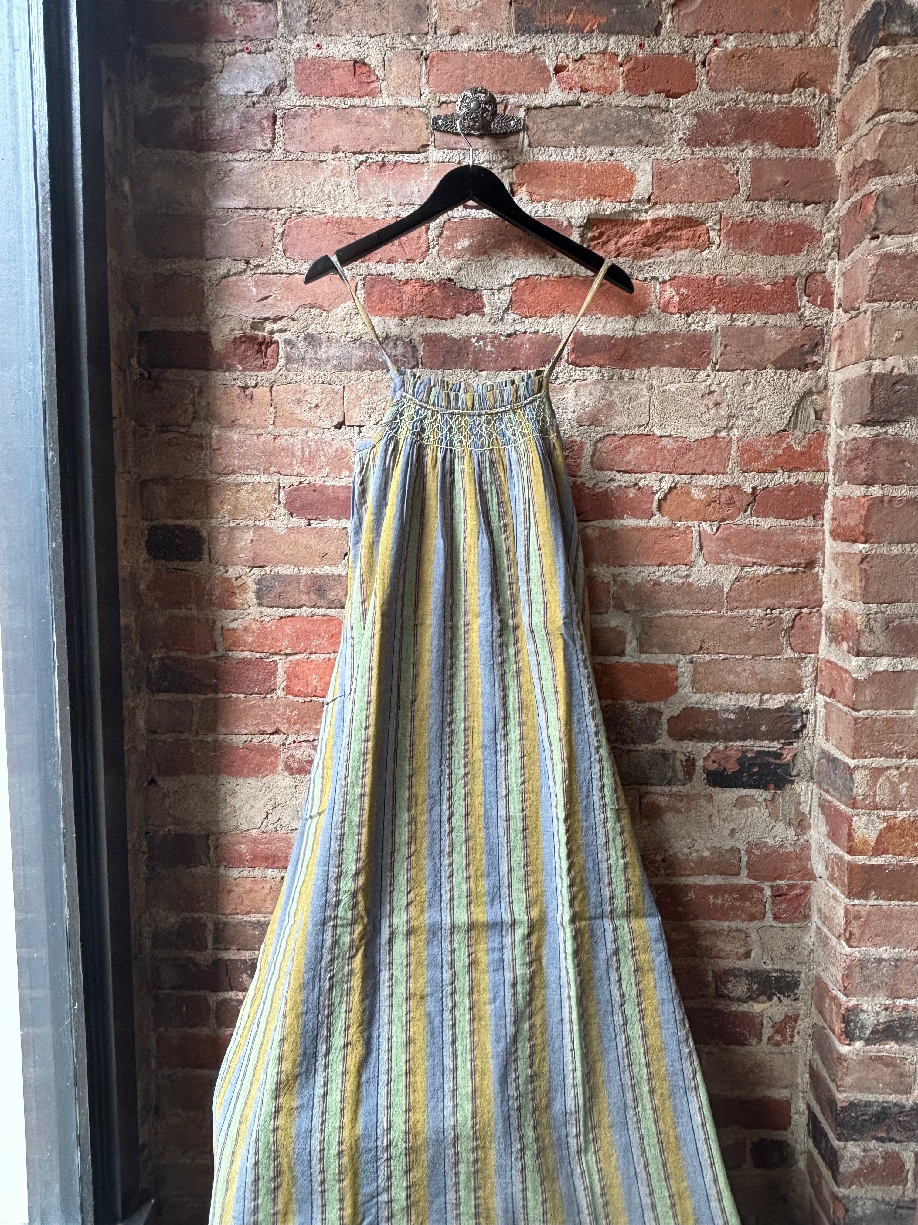 HOD Paris Lexima Dress - Green Stripe Dresses - Sloane Boutique