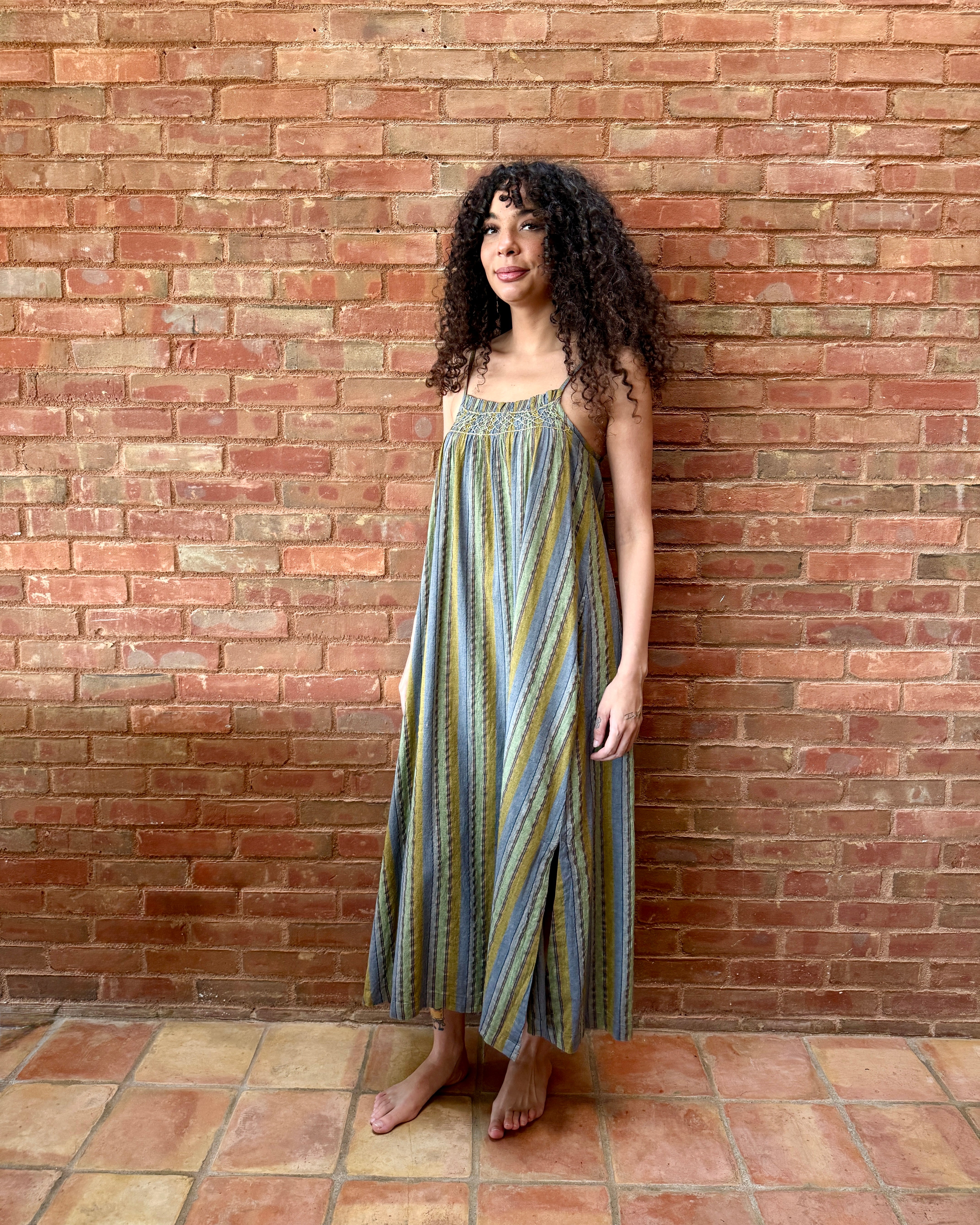 HOD Paris Lexima Dress - Green Stripe Dresses - Sloane Boutique