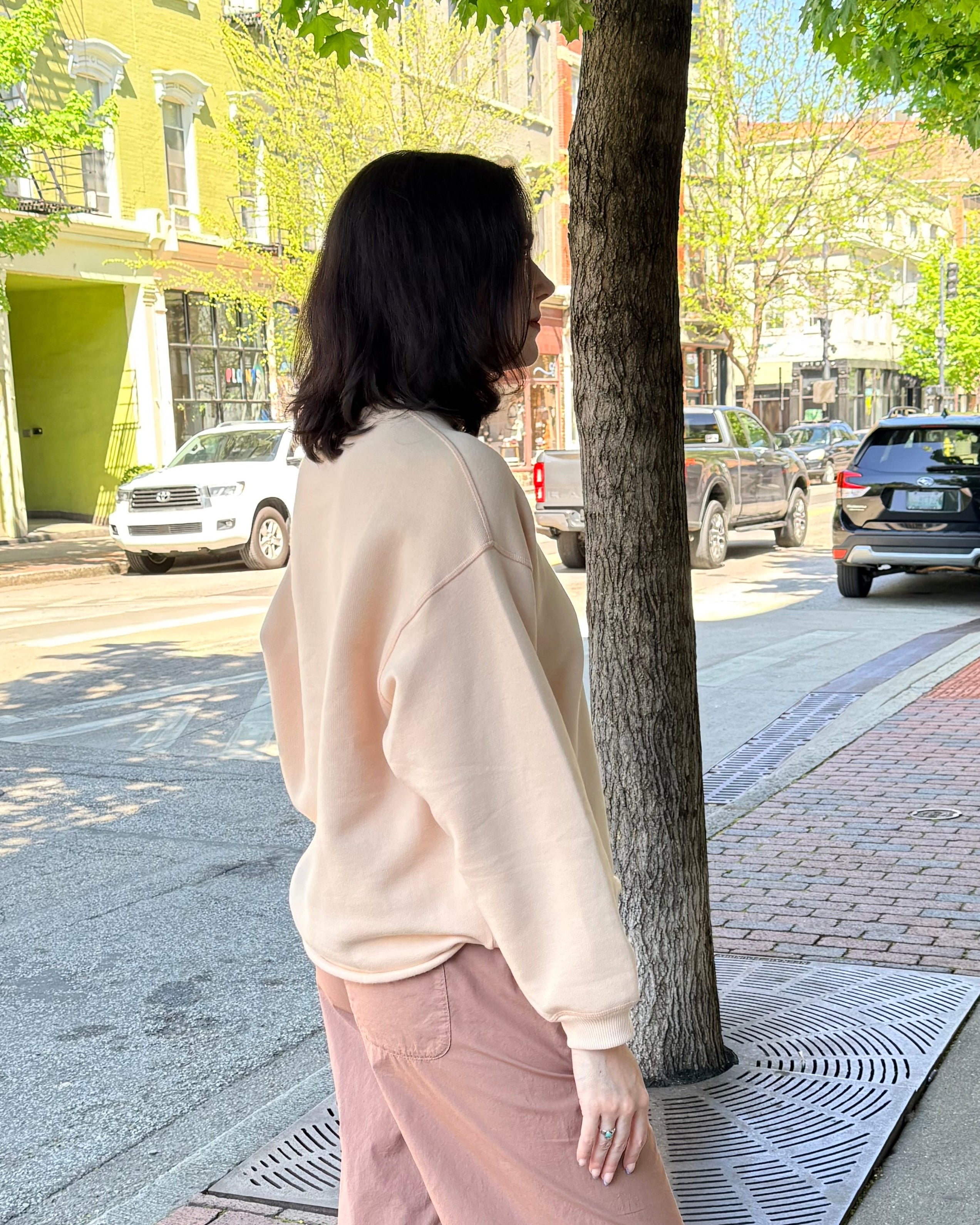HOD Paris Victoire Crew Sweatshirt - Linen Women's Tops - Sloane Boutique