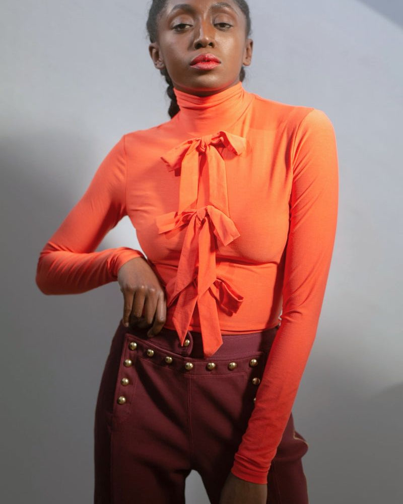 Hope For Flowers Bow Turtle - Vermillion Women's Tops - Sloane Boutique
