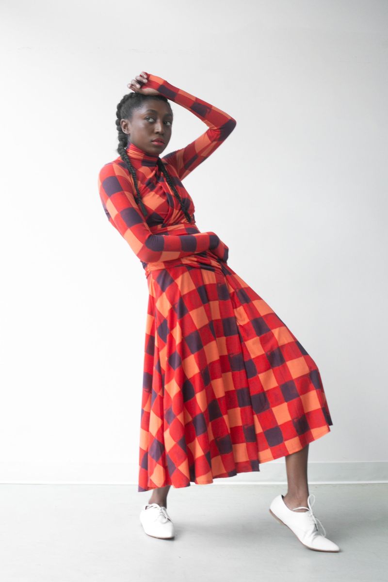 Hope For Flowers Draped Turtle Dress - Gingham Dresses - Sloane Boutique