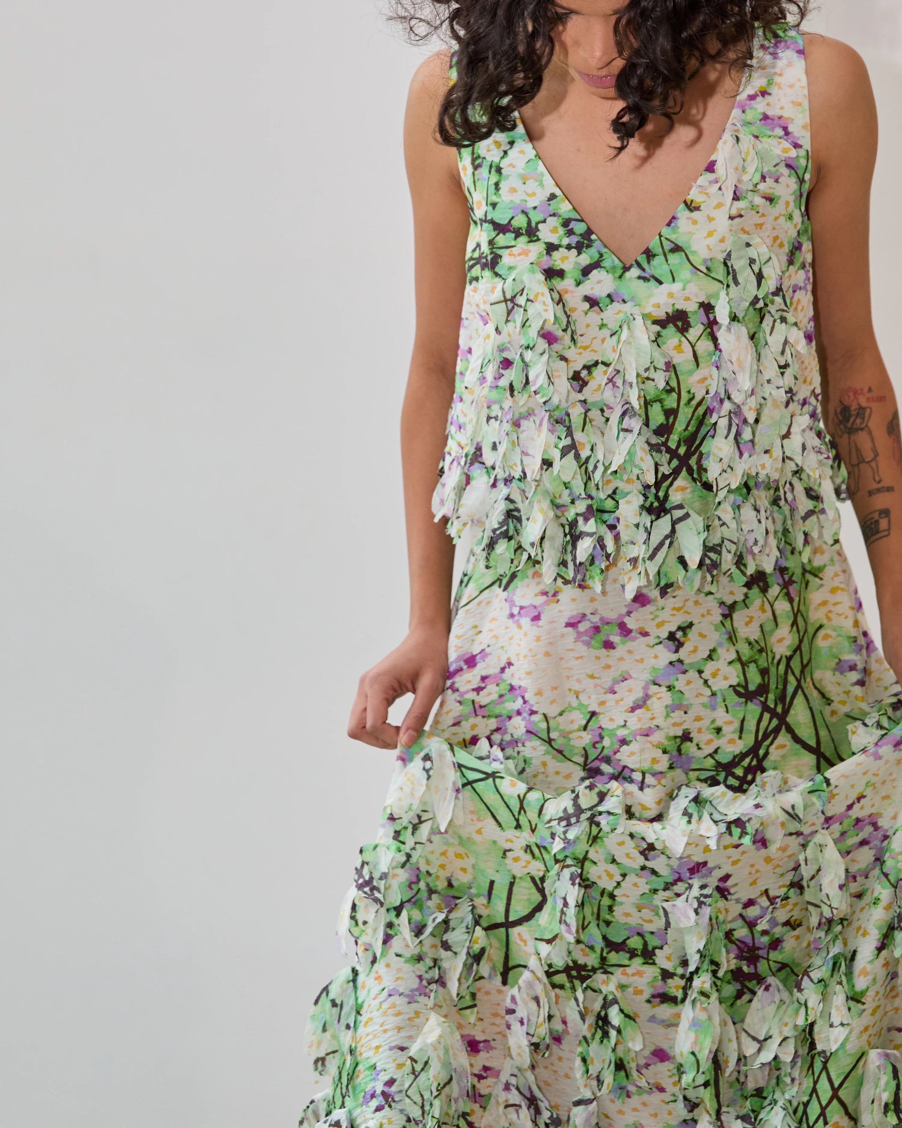 Hope For Flowers Embellished Shell - Secret Garden Women's Tops - Sloane Boutique