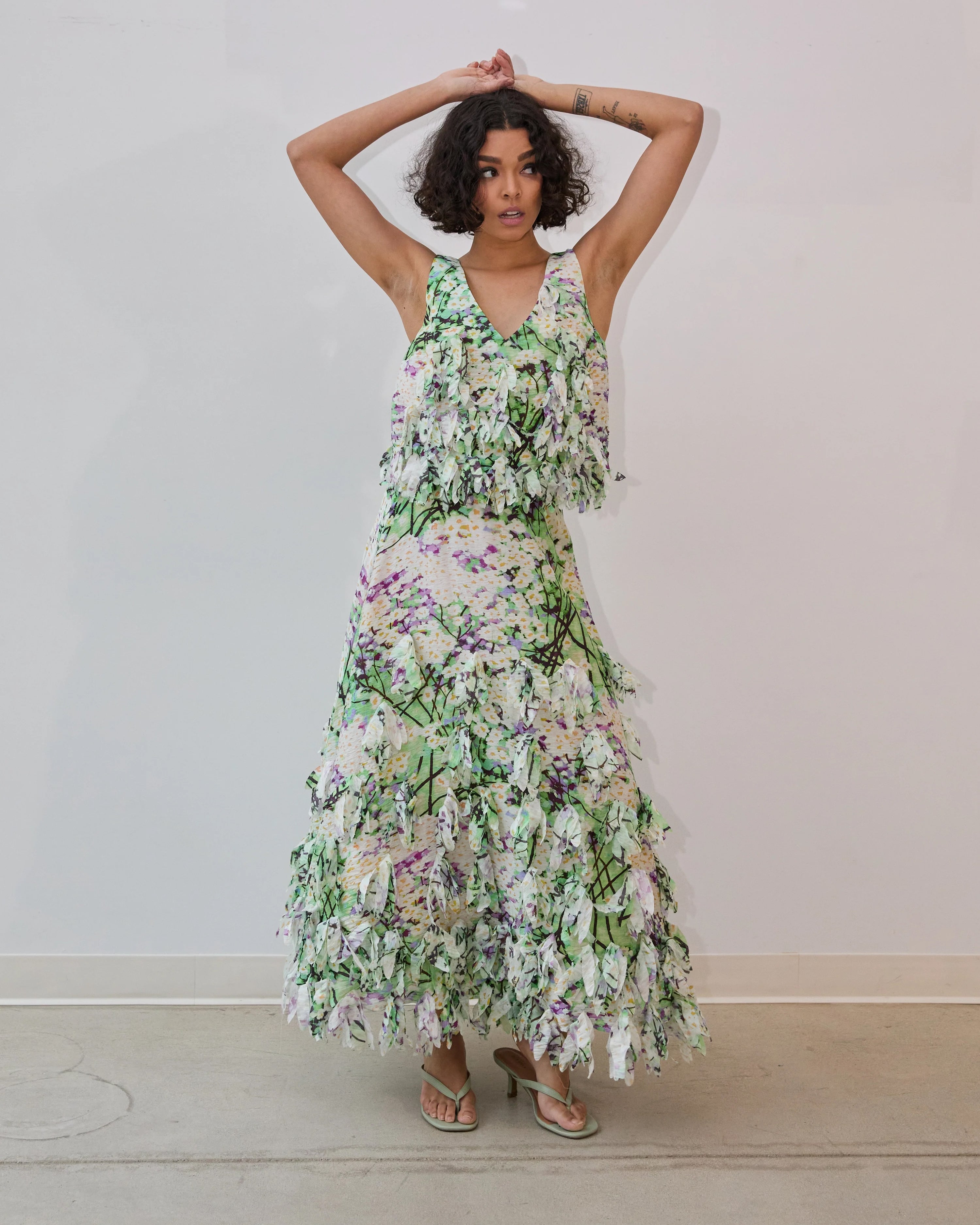 Hope For Flowers Embellished Shell - Secret Garden Women's Tops - Sloane Boutique
