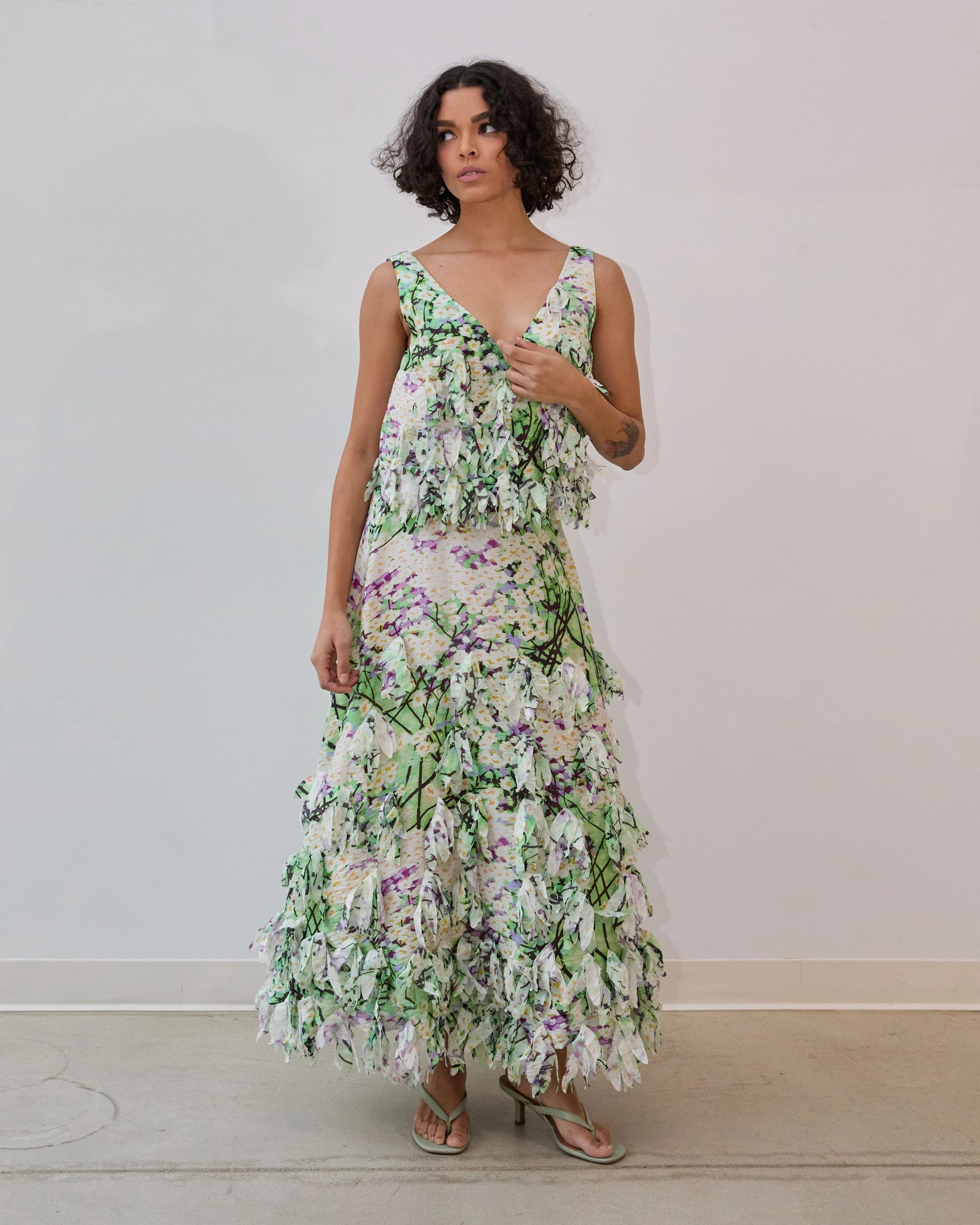 Hope For Flowers Embellished Skirt - Secret Garden Women's Bottoms - Sloane Boutique