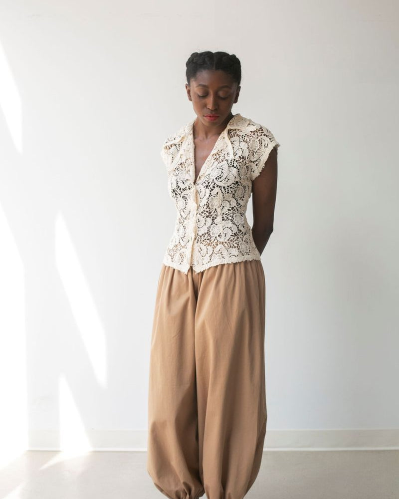 Hope For Flowers Lace Button Up - Vanilla Women's Tops - Sloane Boutique