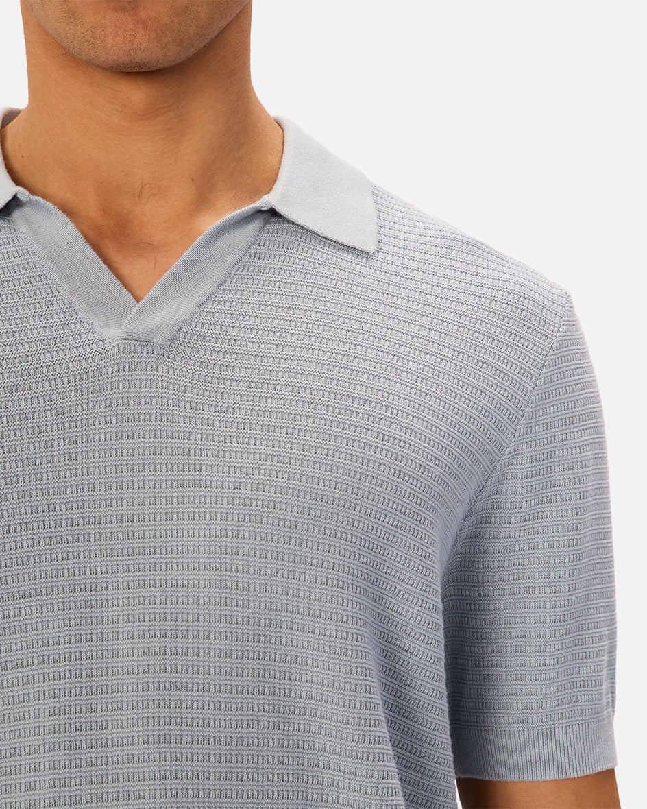 INDUSTRIE Alicante Polo - Aqua Men's Tops - Sloane Boutique