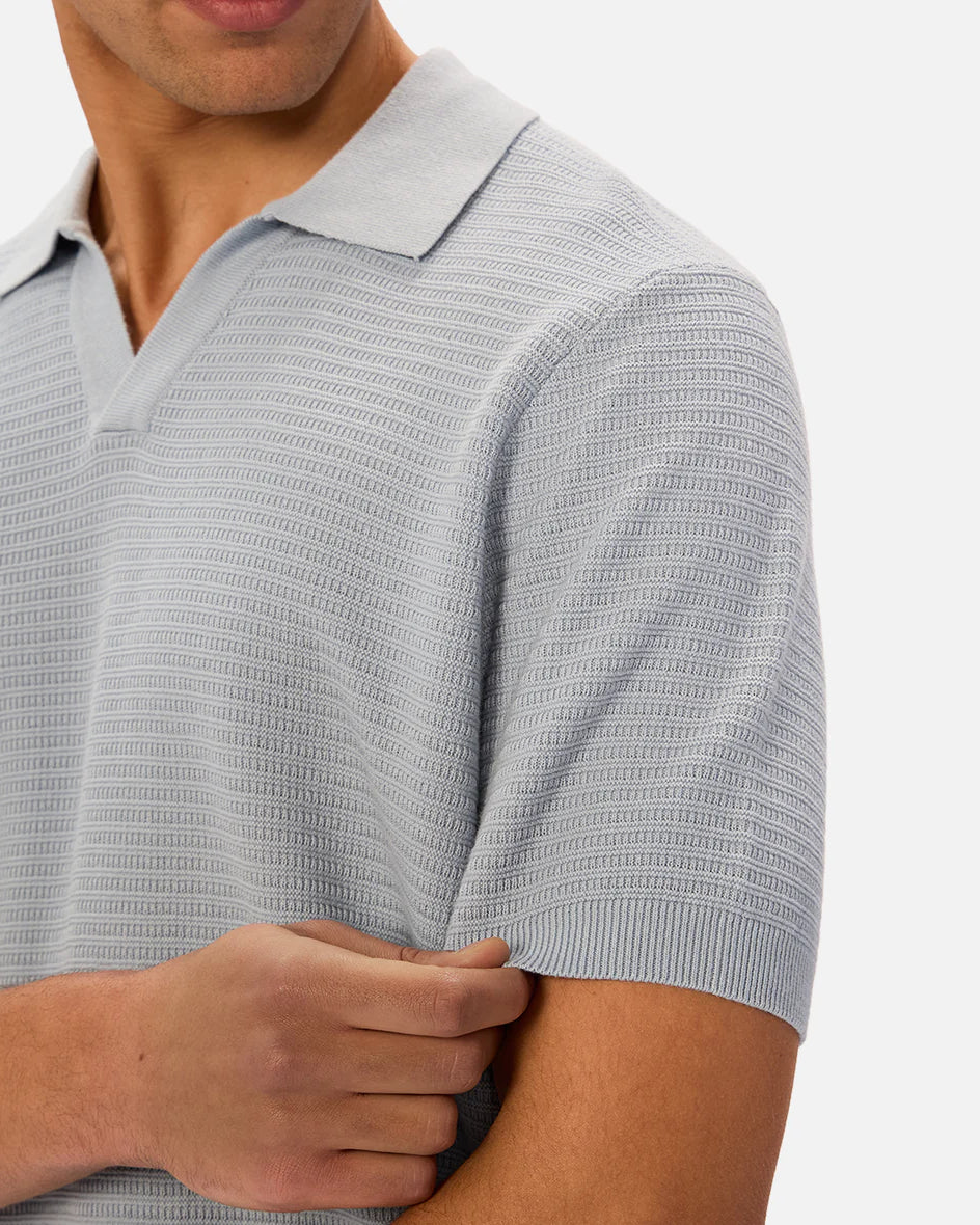 INDUSTRIE Alicante Polo - Aqua Men's Tops - Sloane Boutique