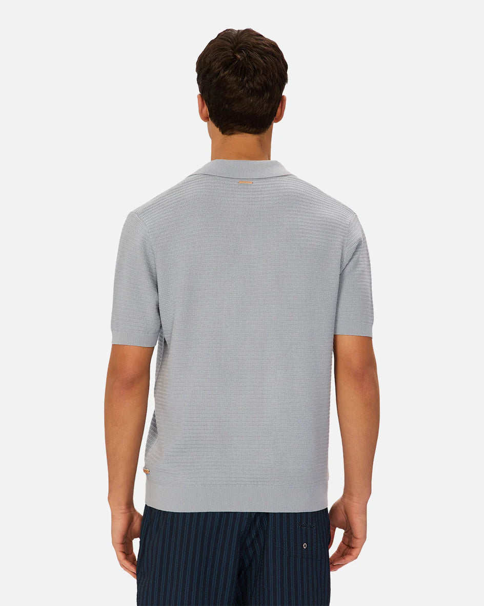 INDUSTRIE Alicante Polo - Aqua Men's Tops - Sloane Boutique