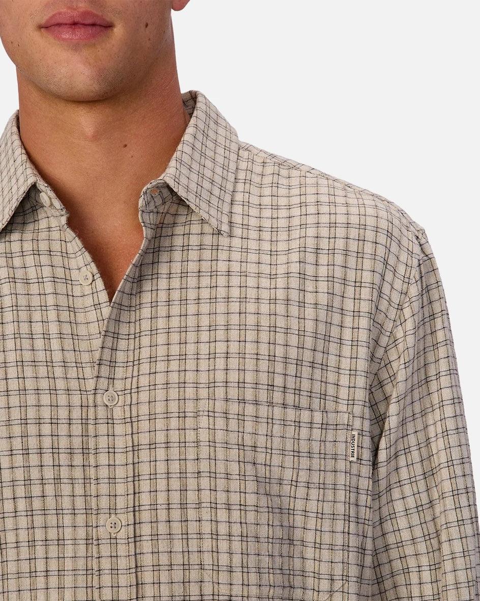 Industrie Beaufort L/S Top - Stone Men's Tops - Sloane Boutique