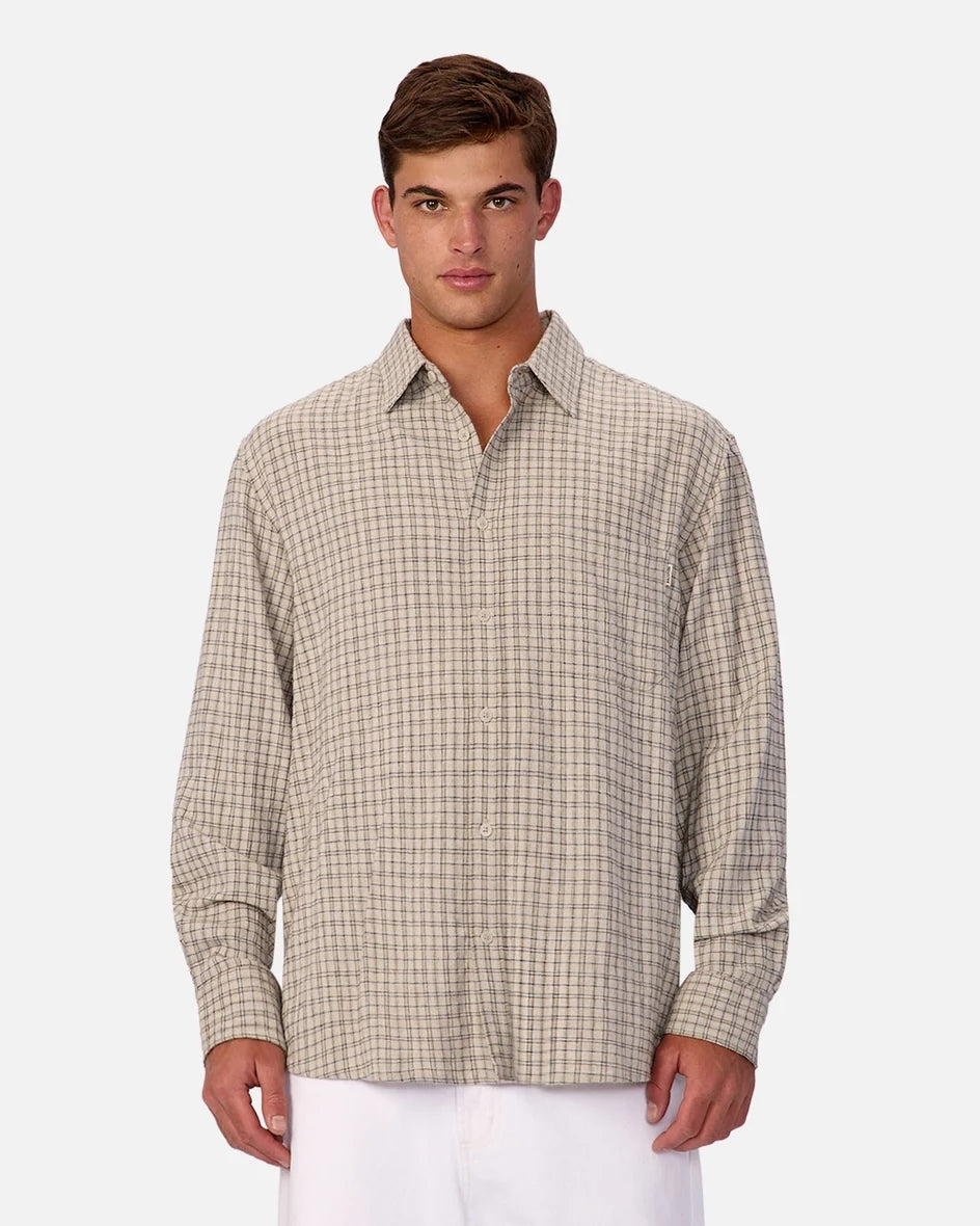 Industrie Beaufort L/S Top - Stone Men's Tops - Sloane Boutique