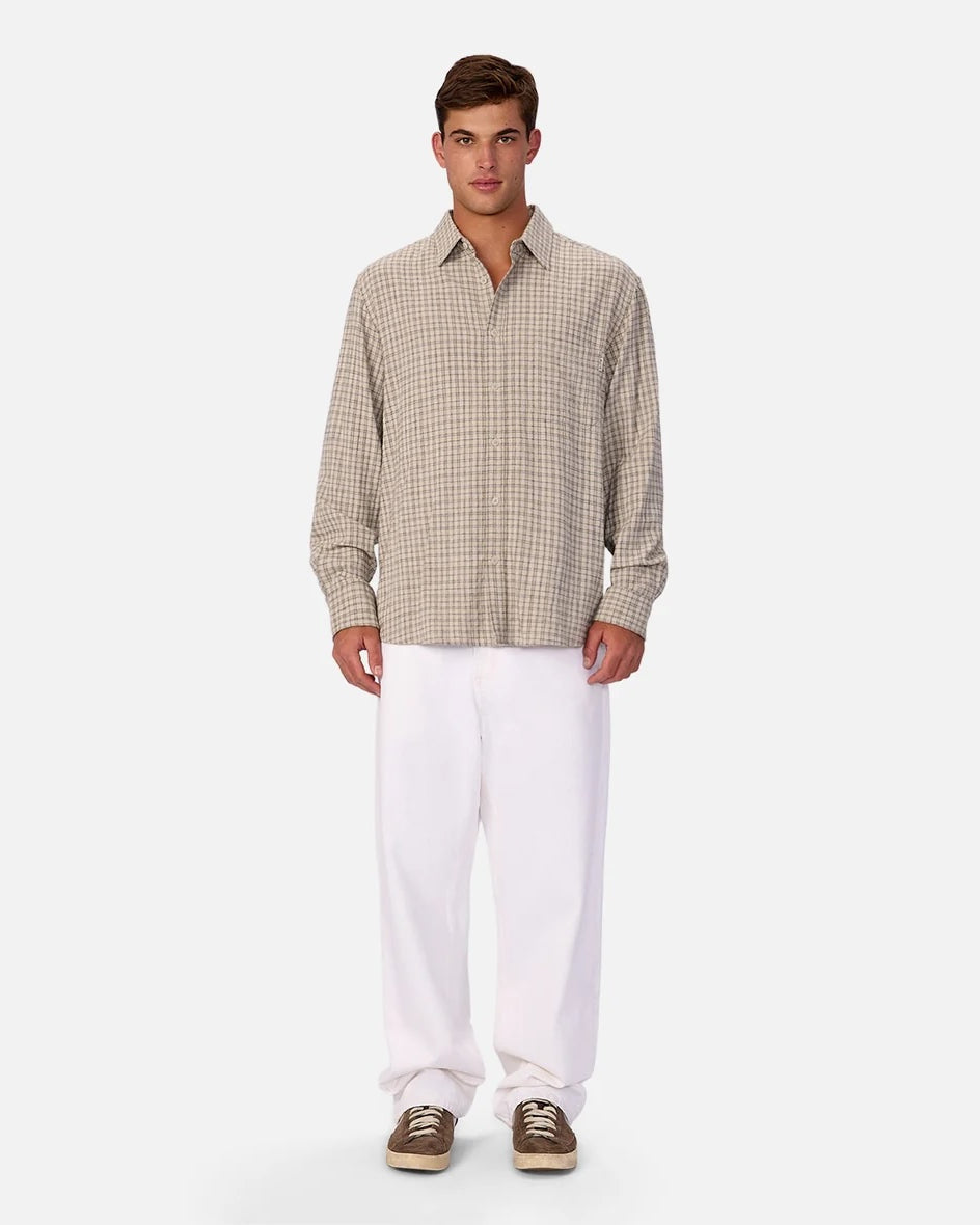 Industrie Beaufort L/S Top - Stone Men's Tops - Sloane Boutique
