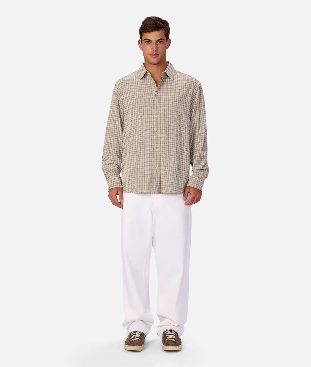 Industrie Beaufort L/S Top - Stone Men's Tops - Sloane Boutique