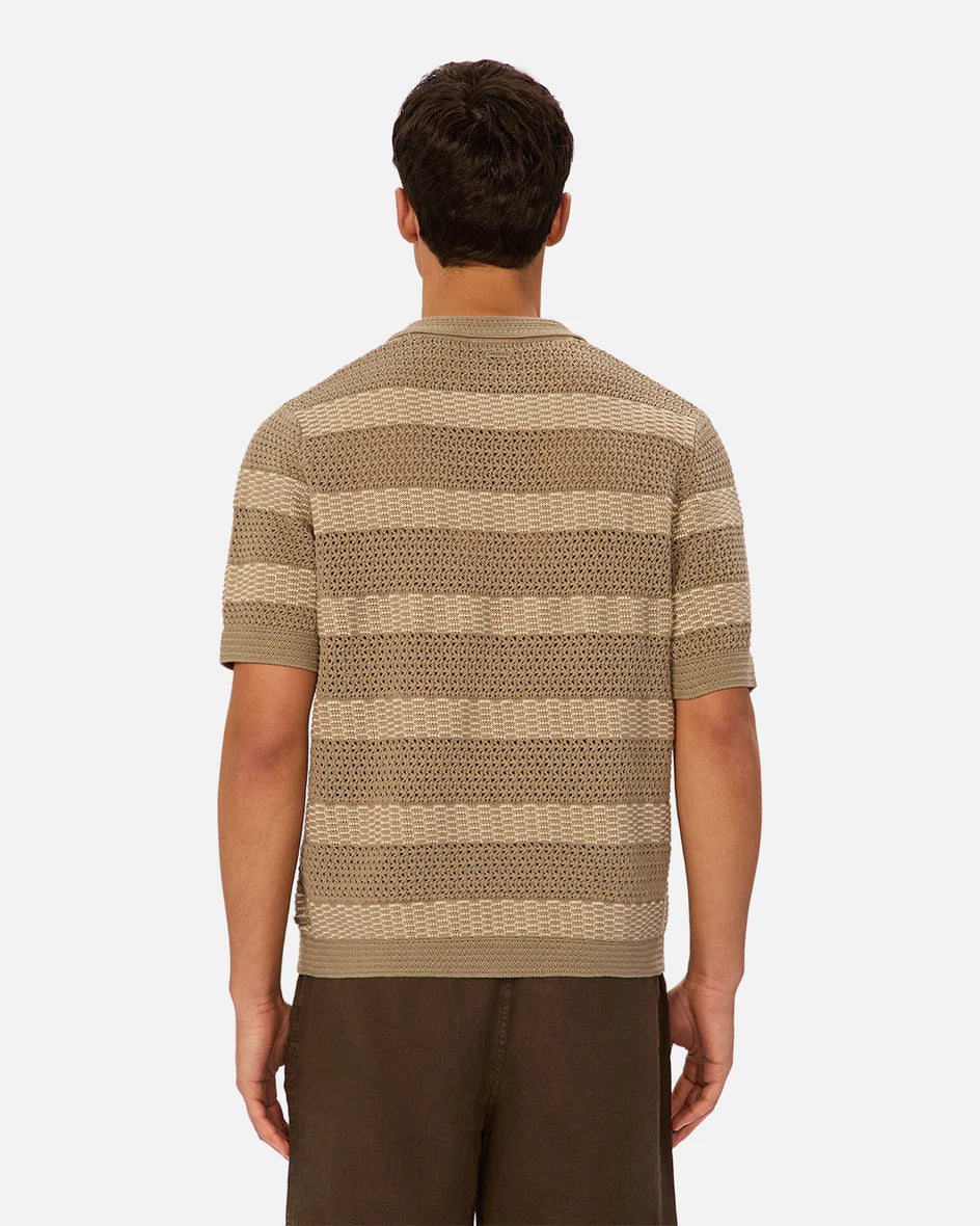 INDUSTRIE Menorca Polo - Olive / Stone Men's Tops - Sloane Boutique
