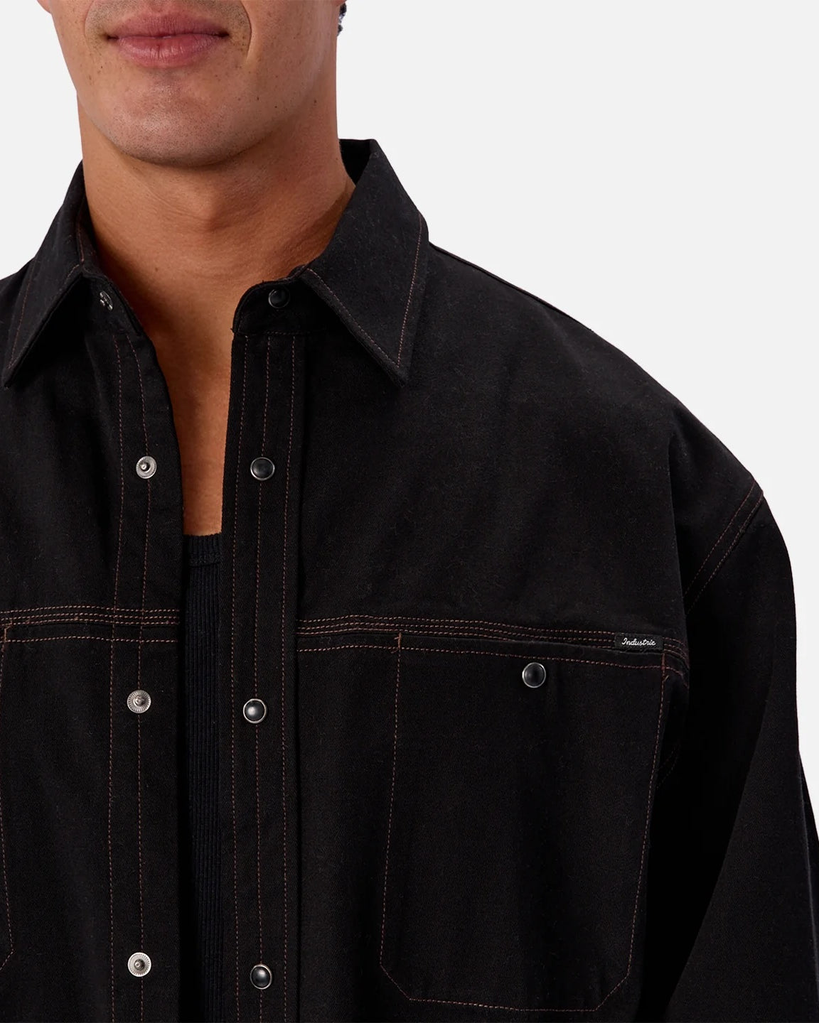 Industrie Nebraska L/S Shirt - Black Men's Tops - Sloane Boutique