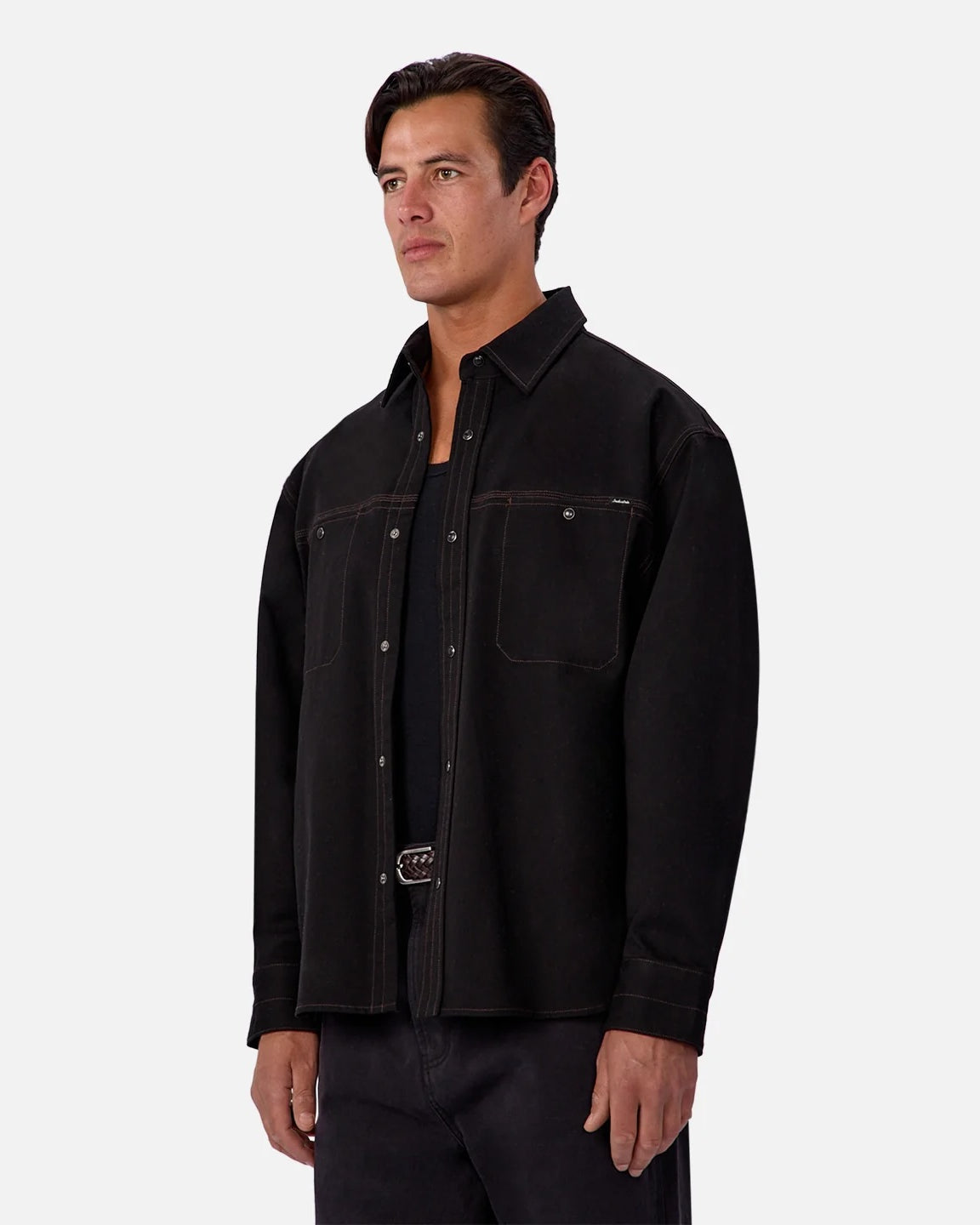 Industrie Nebraska L/S Shirt - Black Men's Tops - Sloane Boutique