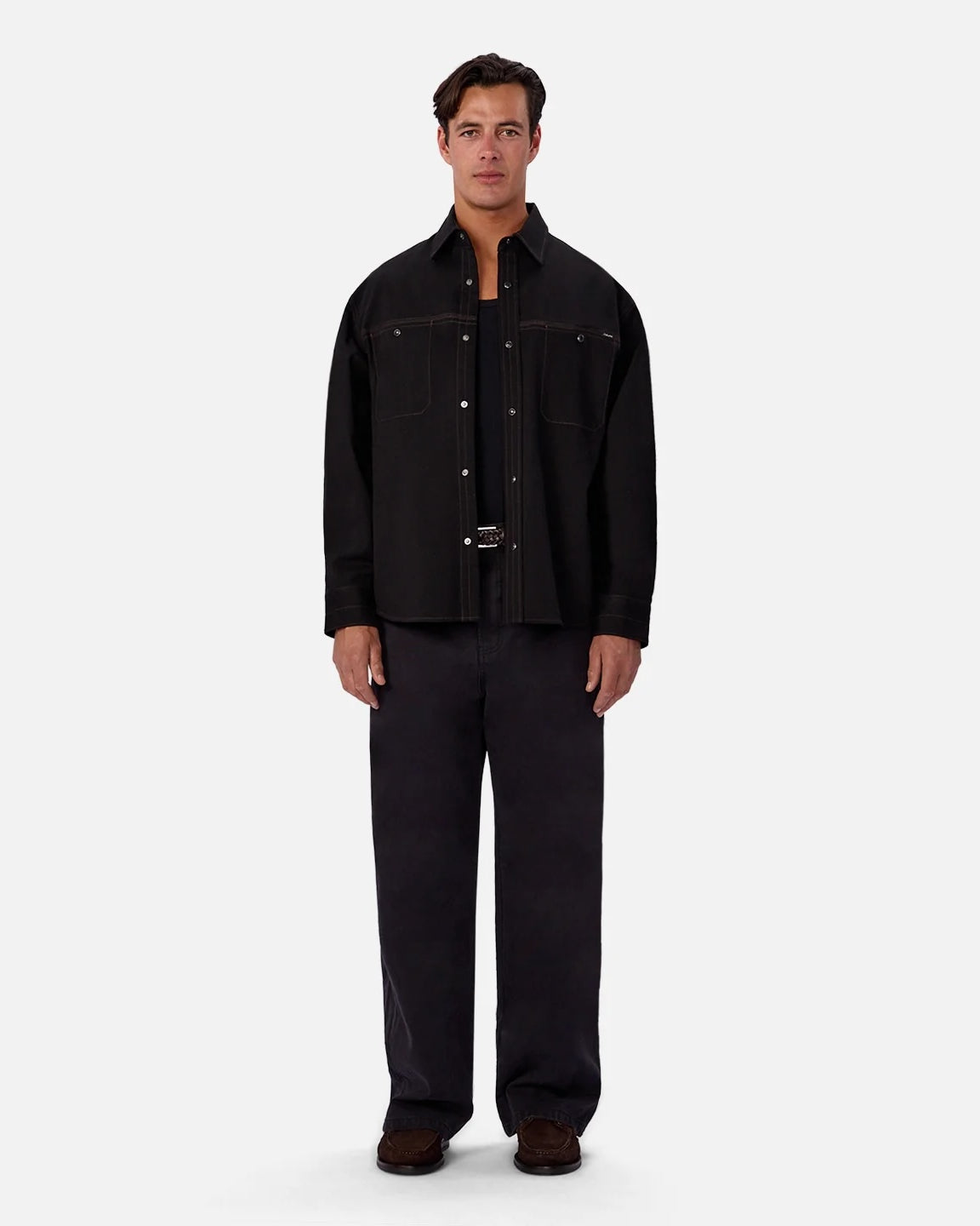 Industrie Nebraska L/S Shirt - Black Men's Tops - Sloane Boutique