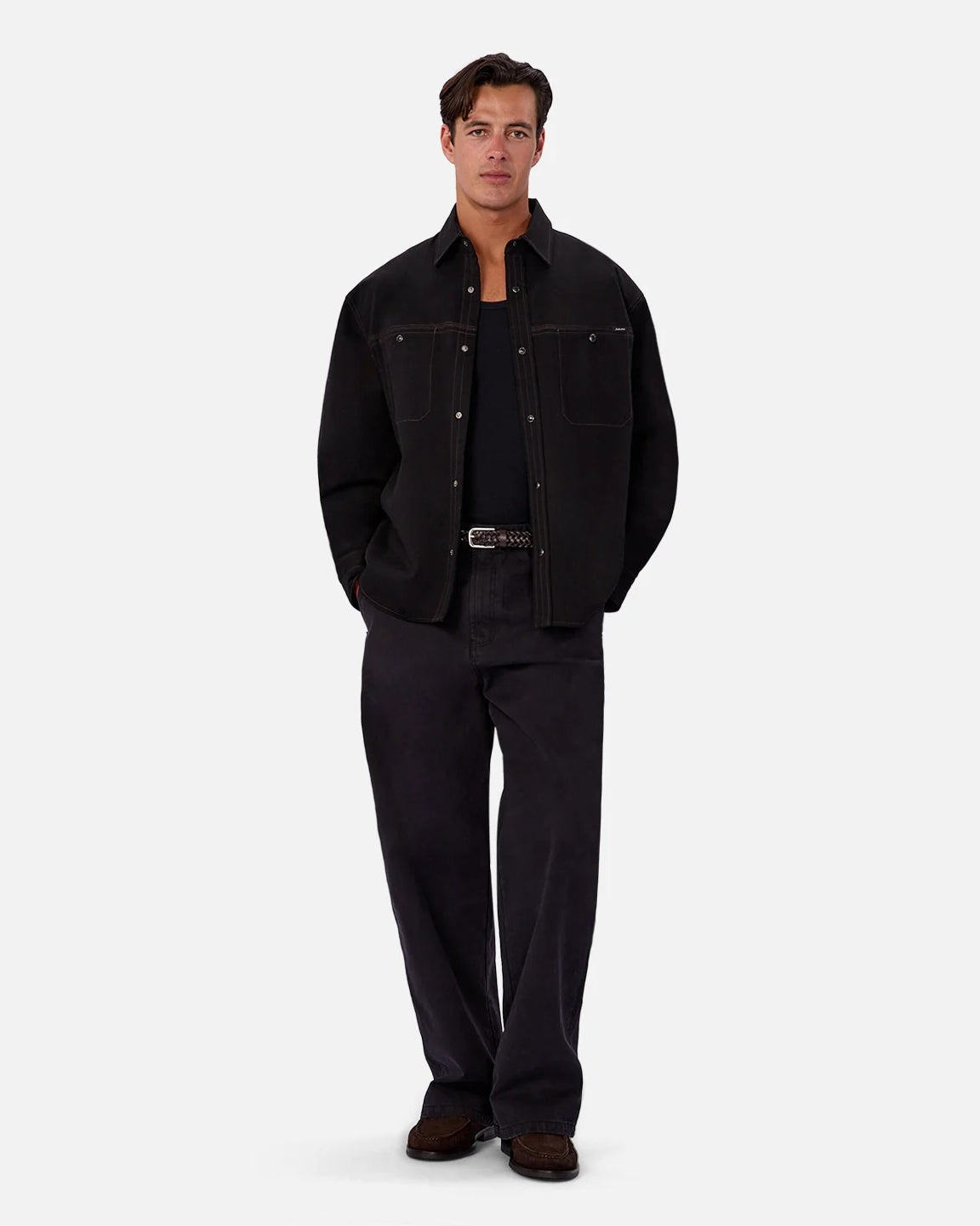 Industrie Nebraska L/S Shirt - Black Men's Tops - Sloane Boutique