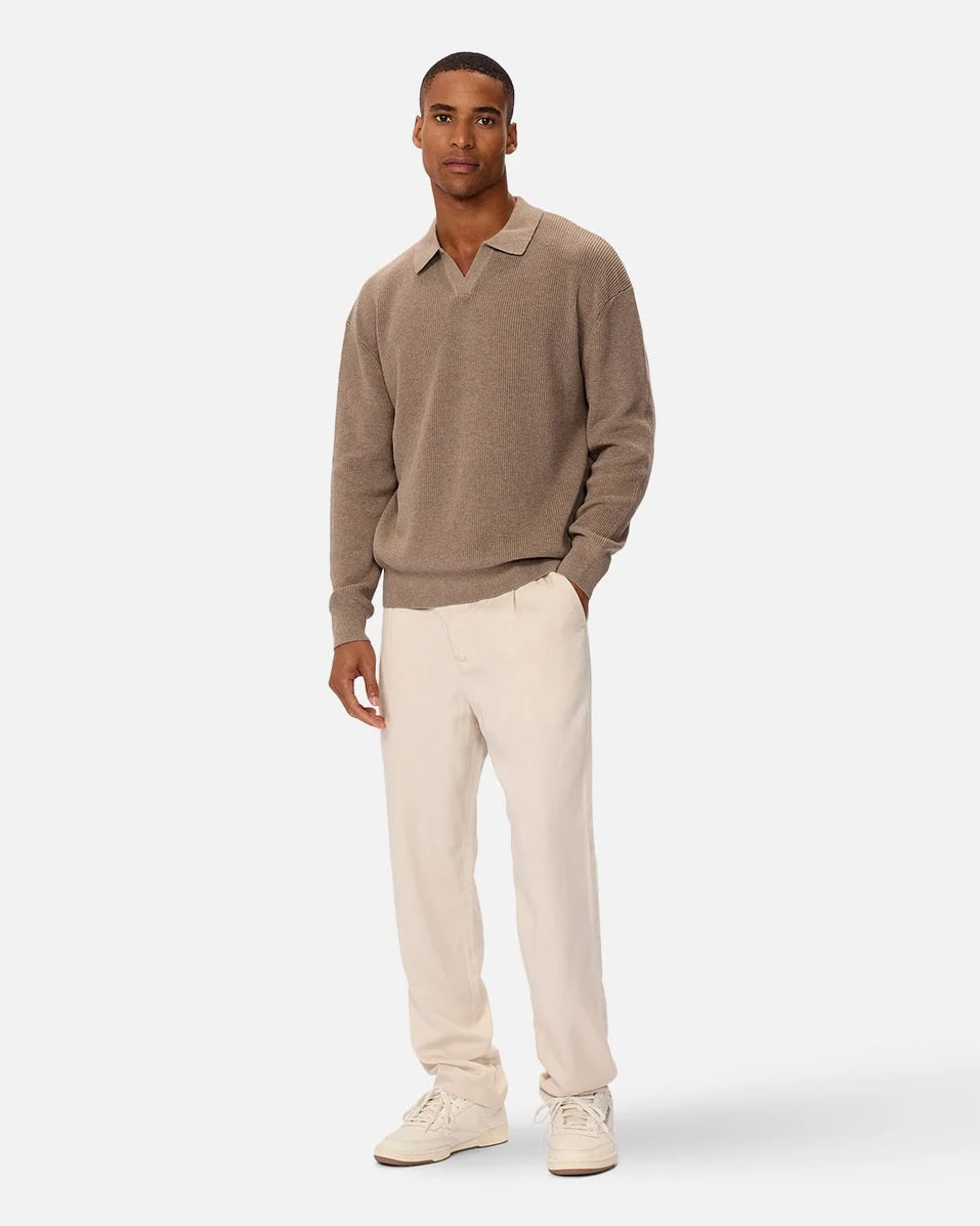 Industrie New England Polo - Walnut Men's Tops - Sloane Boutique